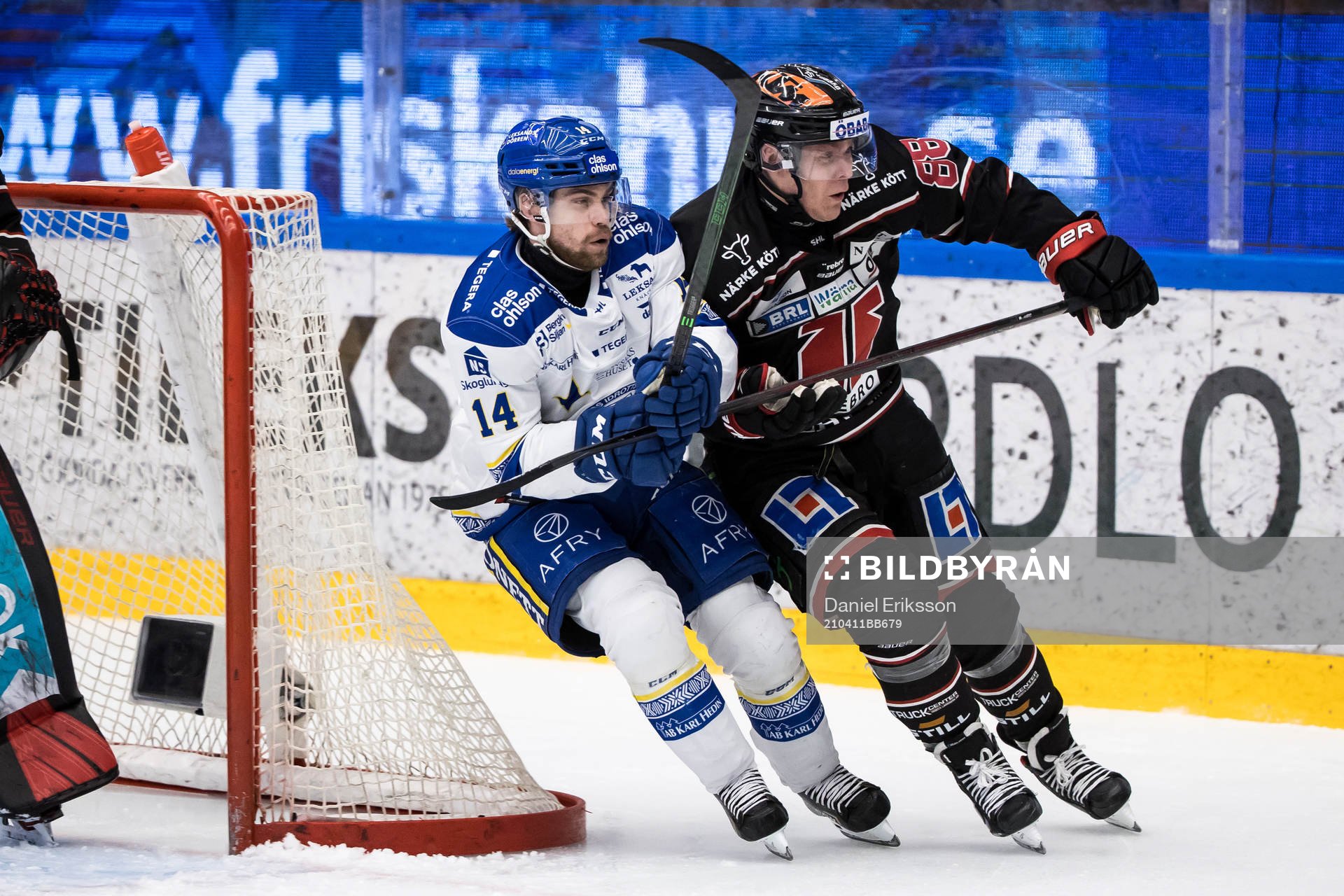 Leksands Oskar Lang och Örebros Joonas Rask