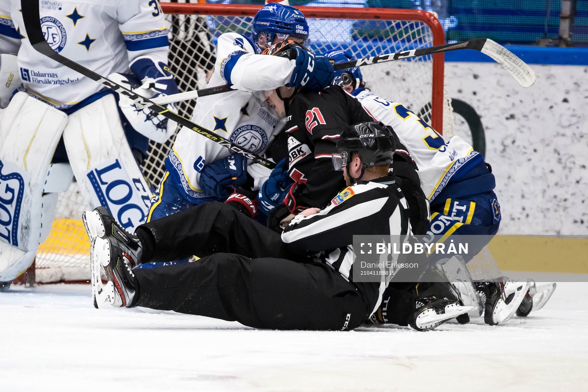 Leksands Matt Caito och Örebros Linus Öberg och