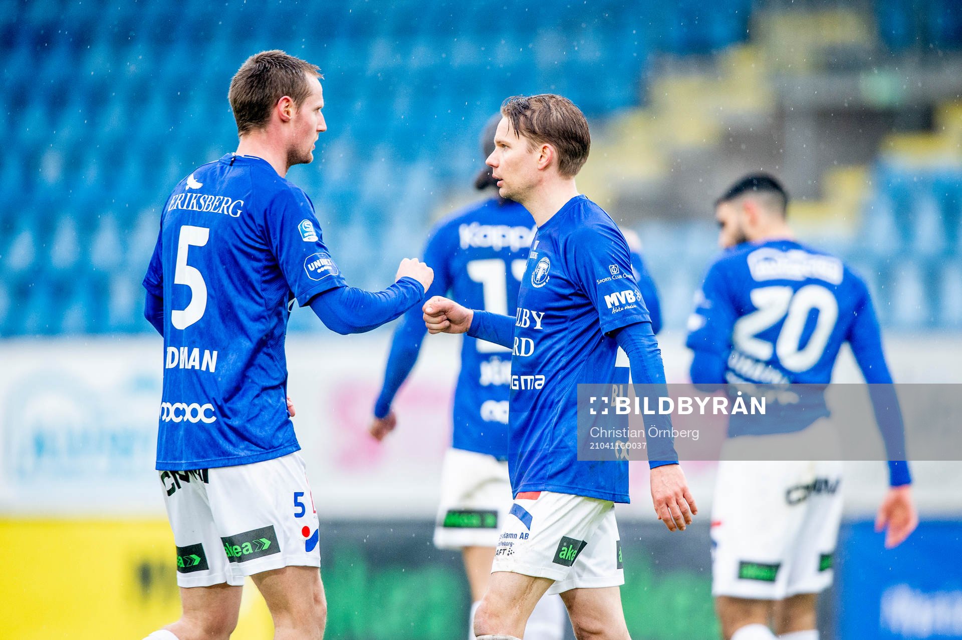 Trelleborgs Anton Tideman och Johan Blomberg jublar
