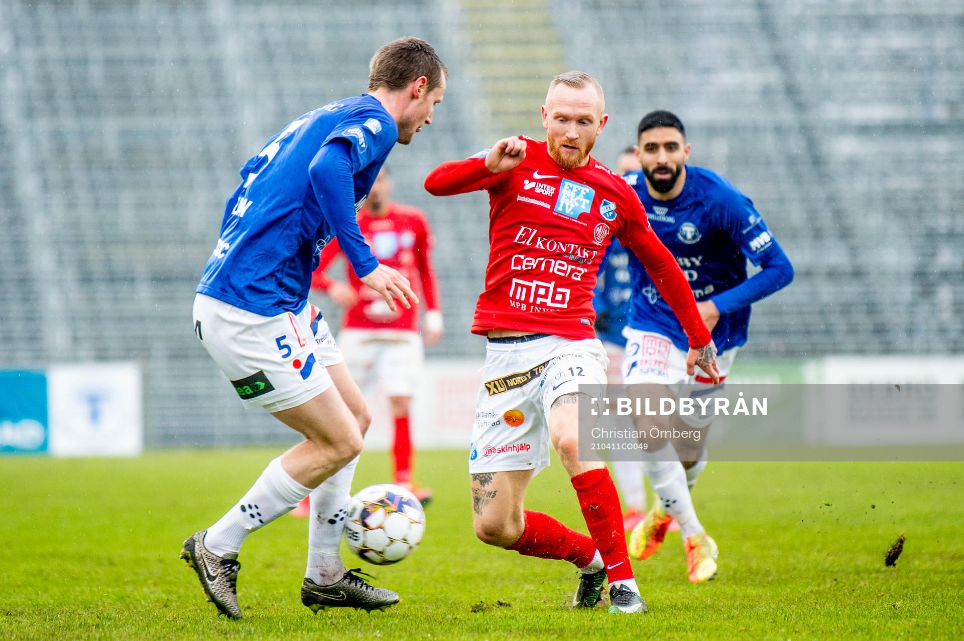 Norrbys Max Olsson mot Trelleborgs Anton Tideman och