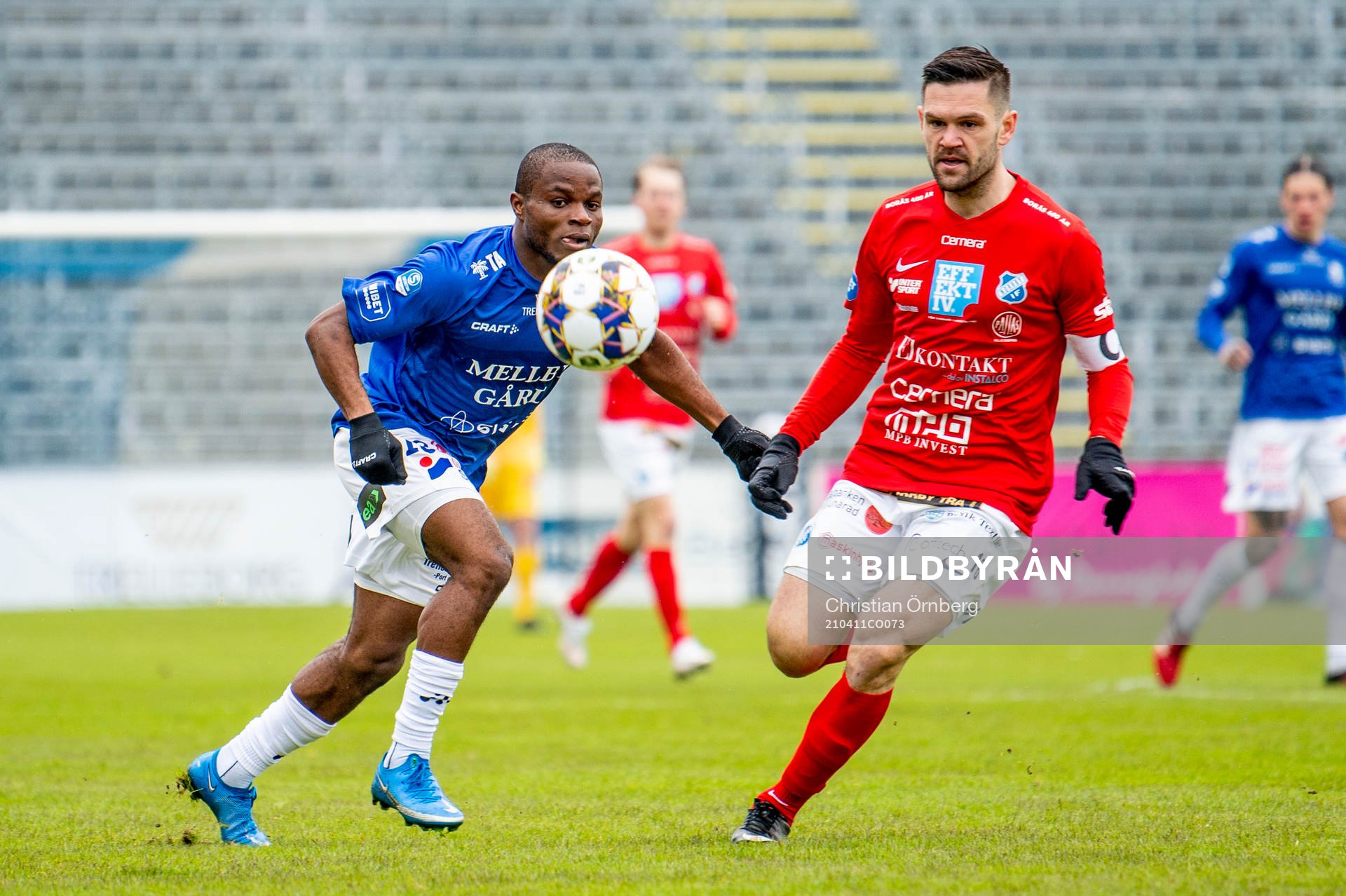 Trelleborgs Henry Offia mot Norrbys Ivo Dominik Pekalski