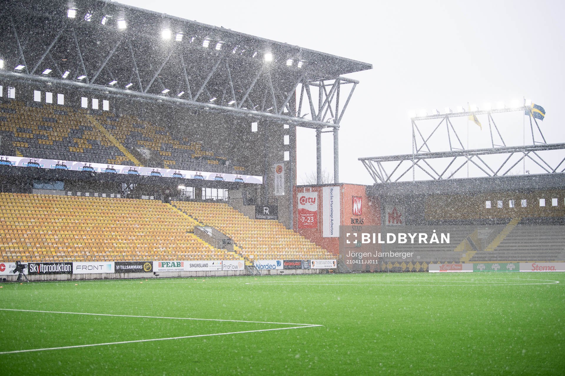 Snöväder på Borås arena