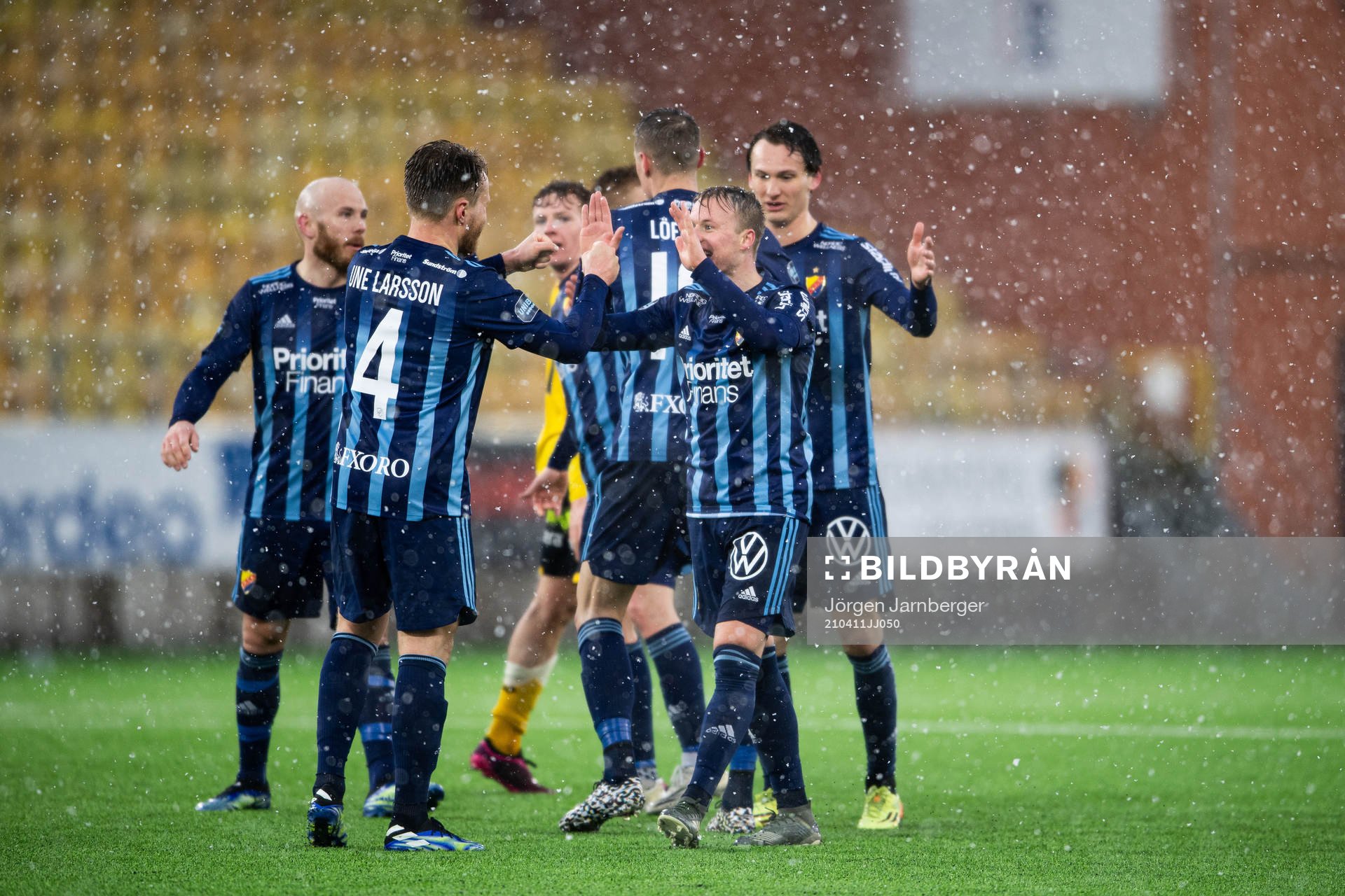 Djurgårdens spelare jublar