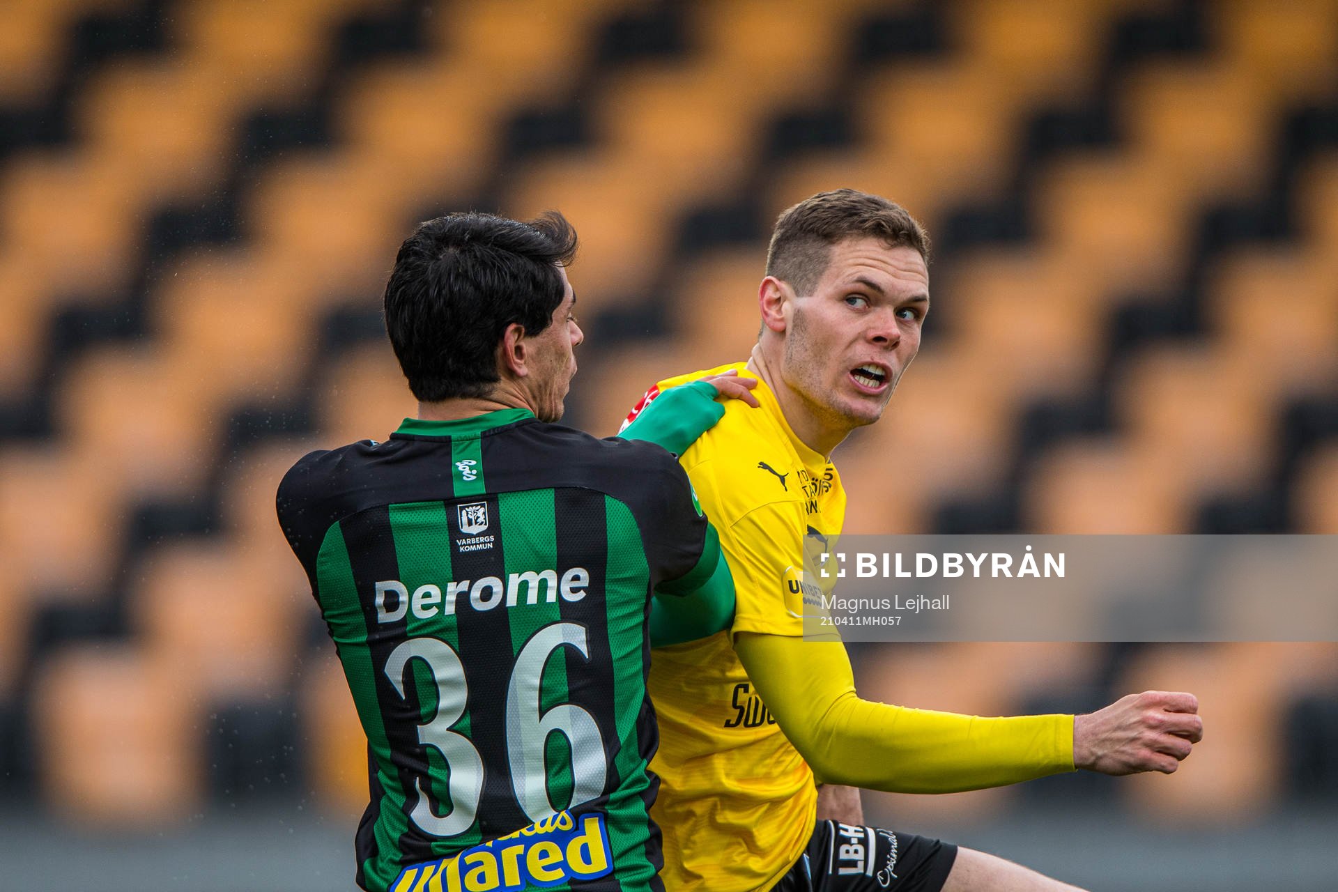 Mjällbys Jacob Bergström  och Varbergs Jean Carlos De