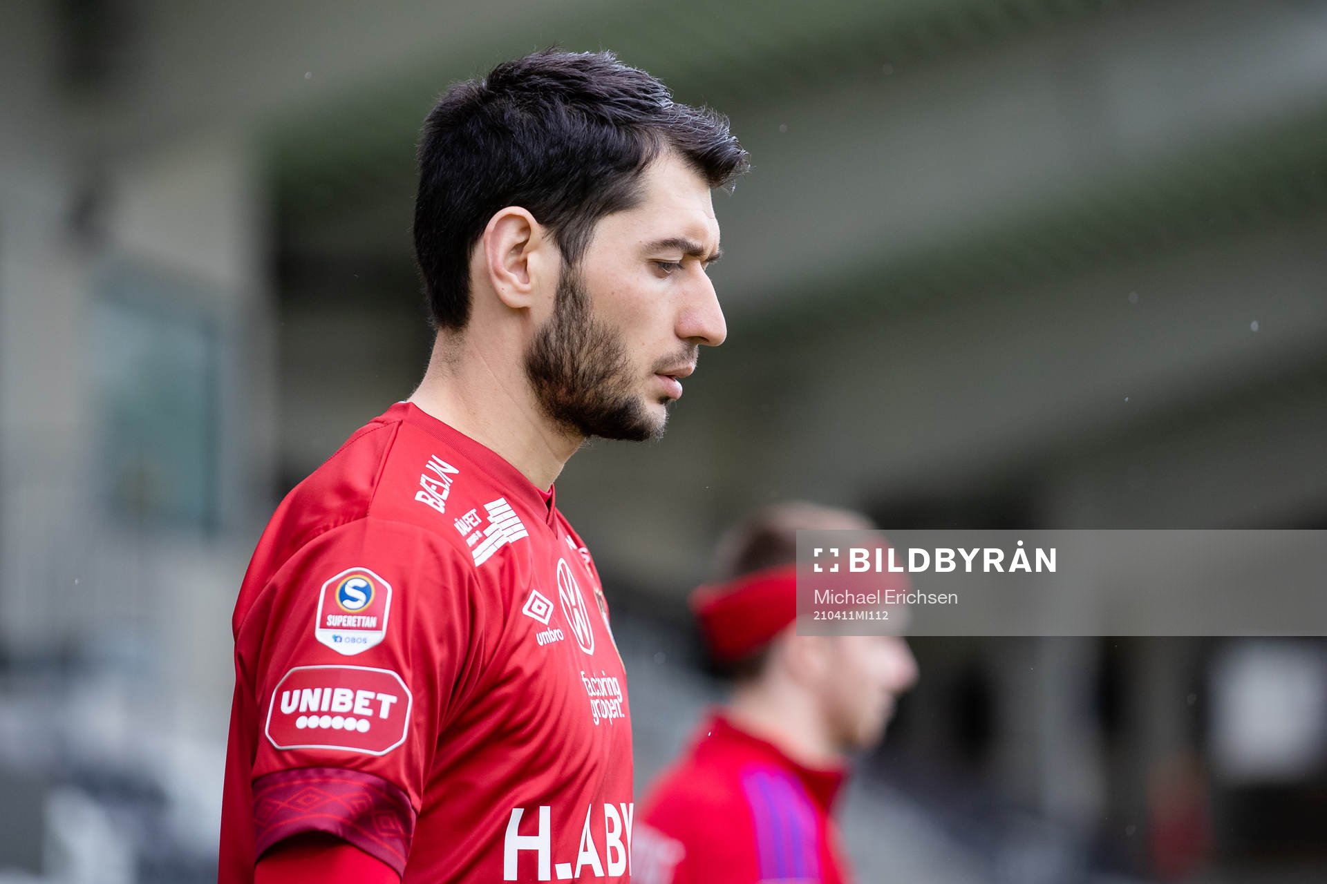 Örgrytes Anel Rashkaj innan fotbollsmatchen i Superettan