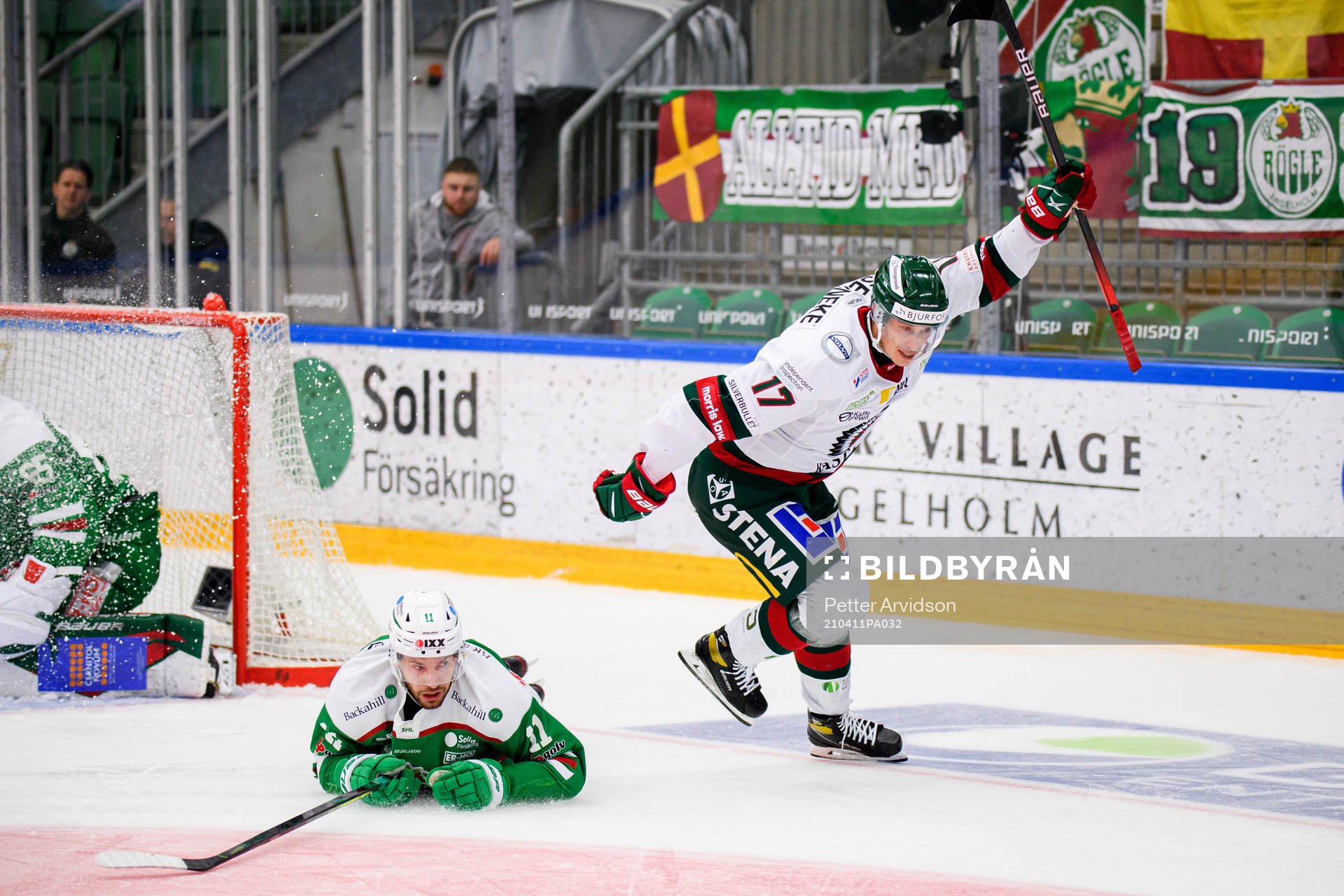 Frölundas Robin Alvarez jublar