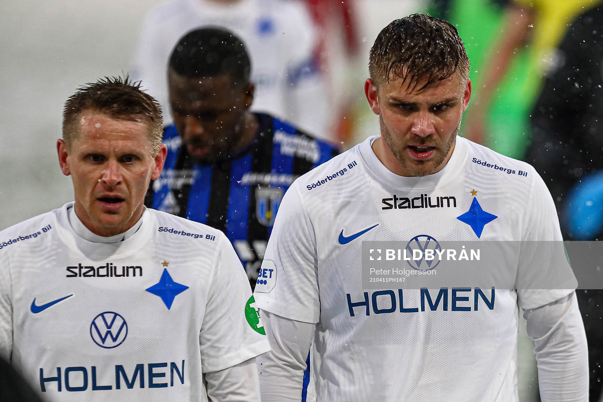 IFK Norrköpings Ari Skúlason och Christoffer Nyman deppar