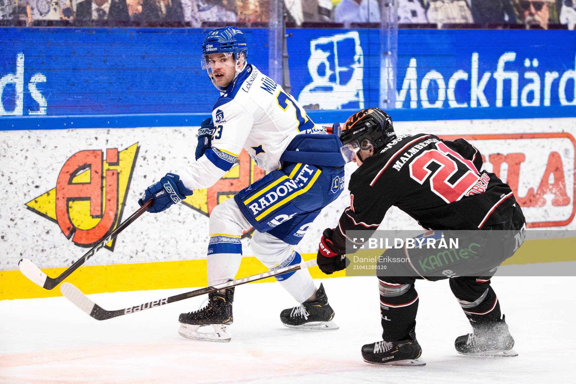 Leksands Mirco Müller och Örebros Linus Öberg
