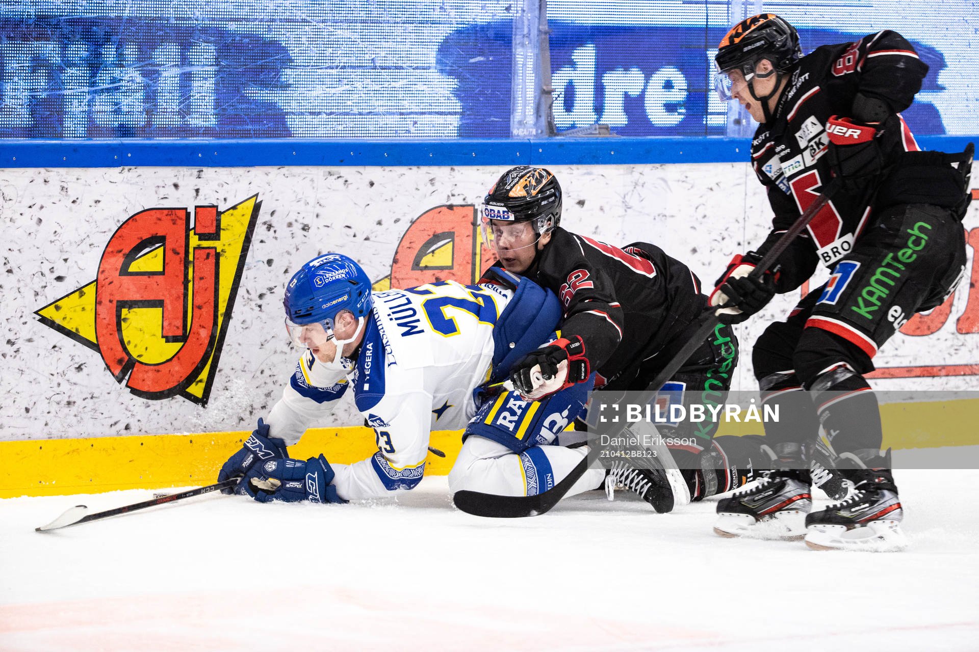 Leksands Mirco Müller och Örebros Robert Leino