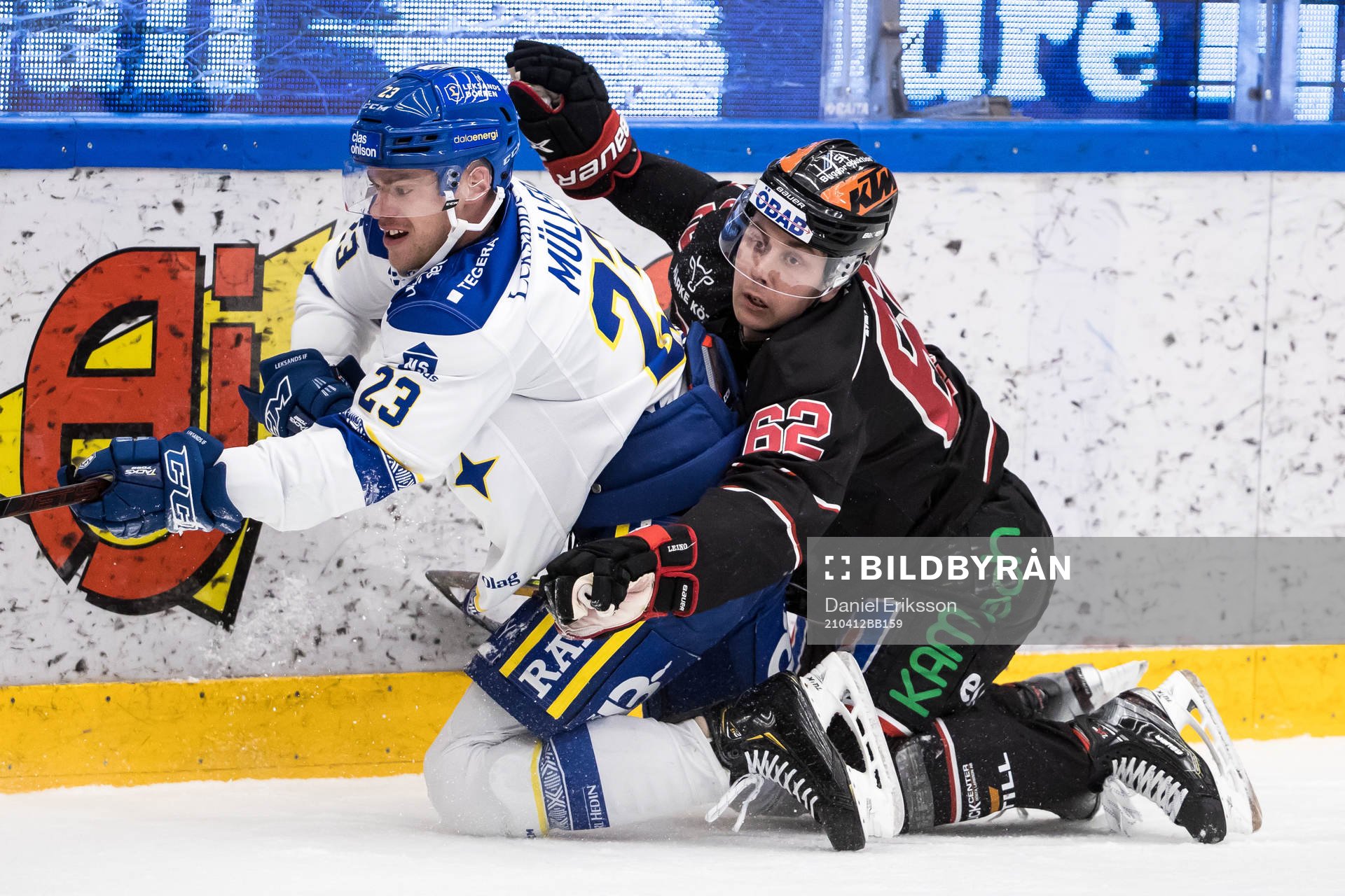 Leksands Mirco Müller och Örebros Robert Leino