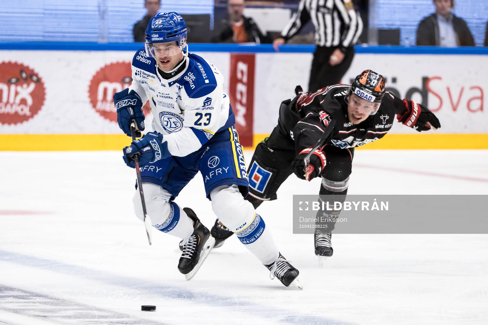 Leksands Mirco Müller och Örebros Christopher Mastomäki