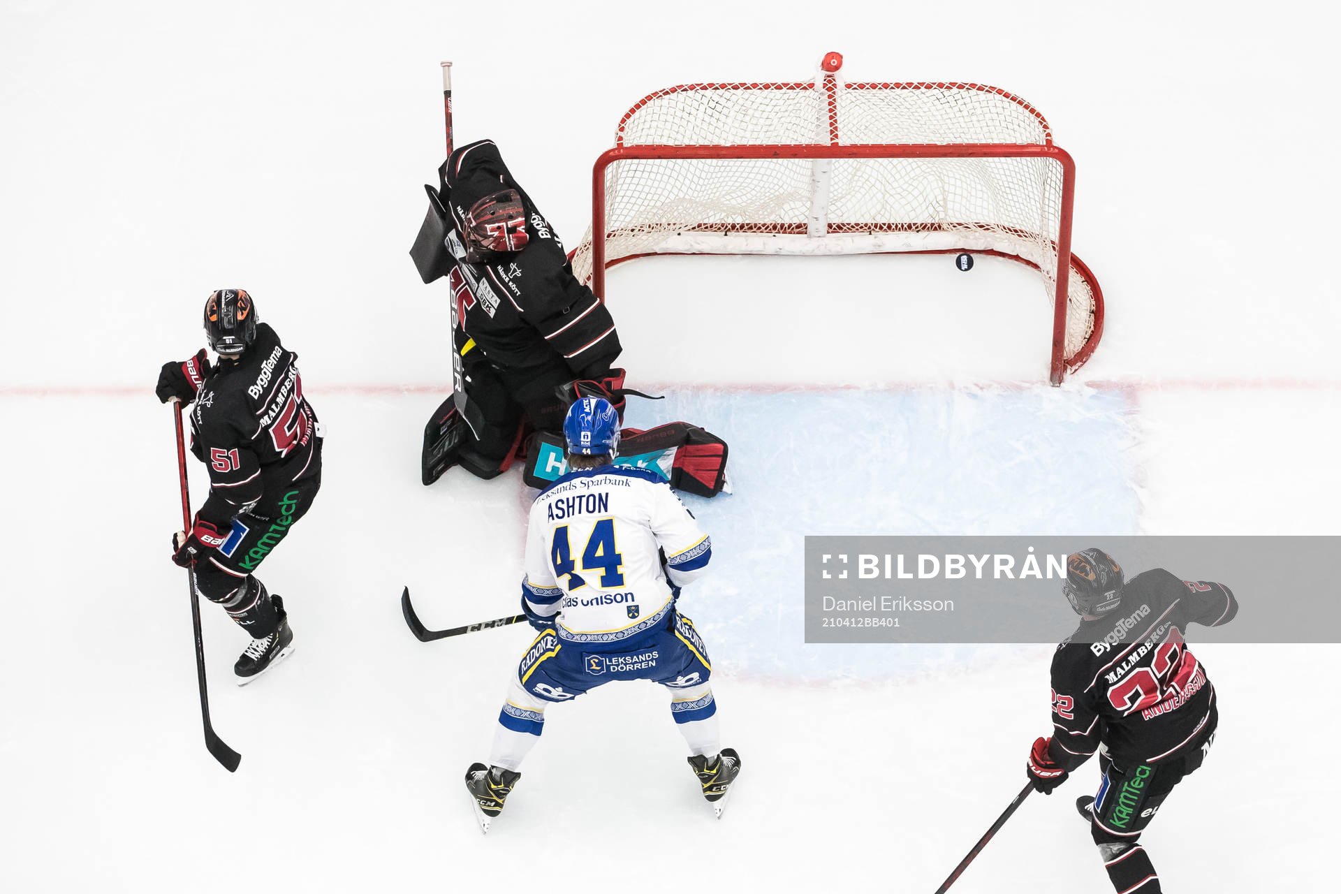 1-1 bakom Örebros målvakt Jhonas Enroth Leksands Carter