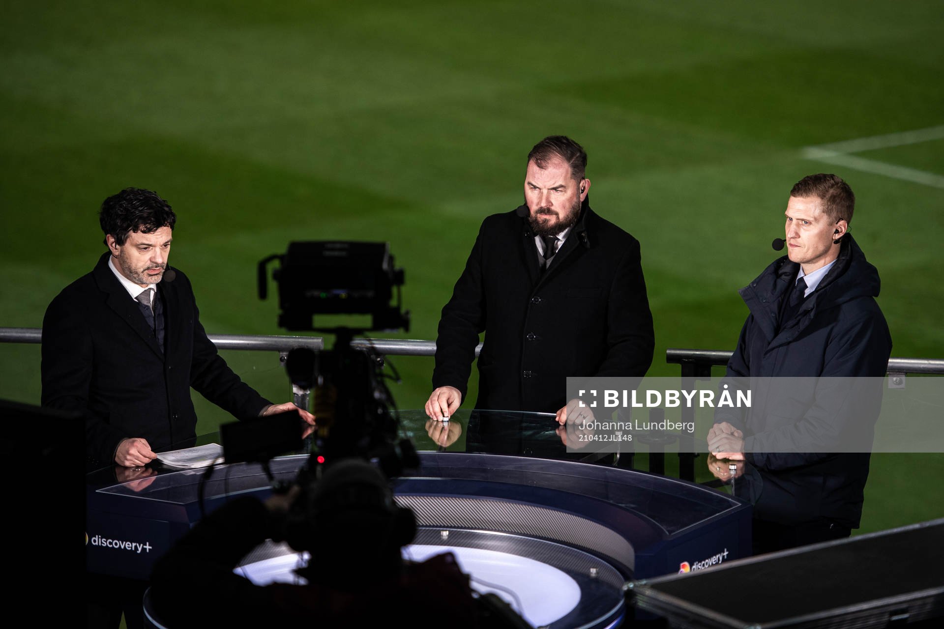 Discovery+ studio med Tommy Åström, Alexander Axén och