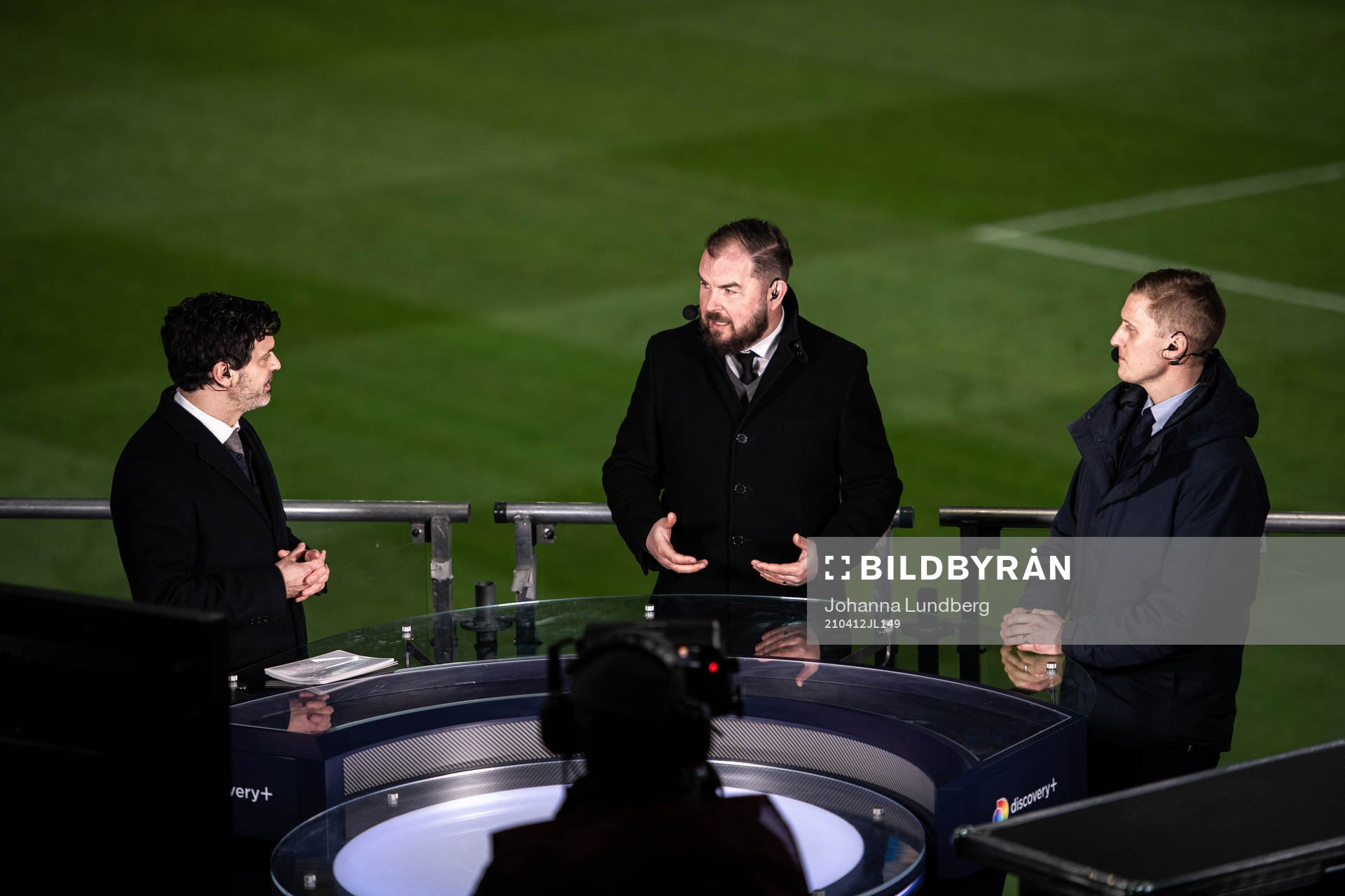 Discovery+ studio med Tommy Åström, Alexander Axén och