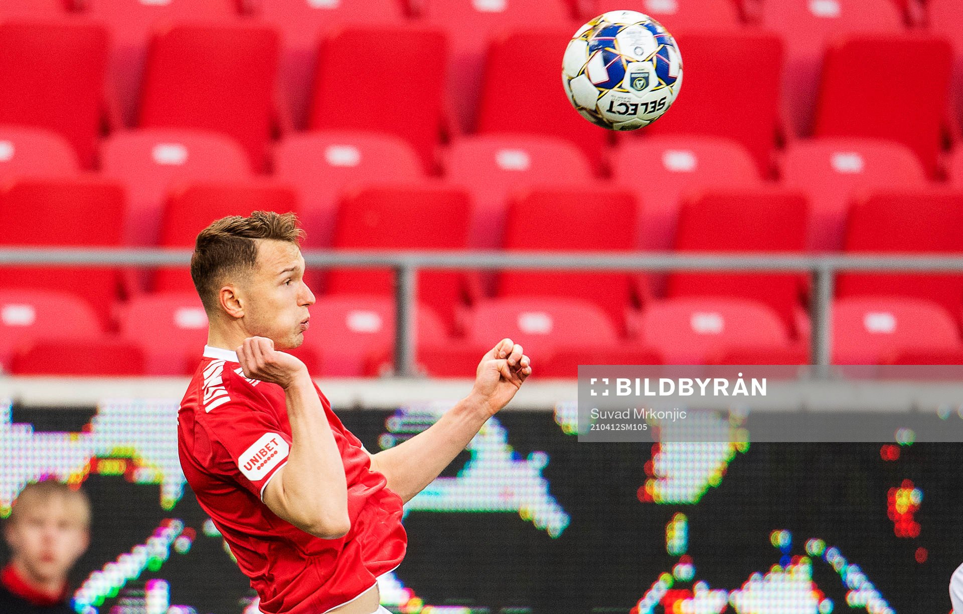 Kalmars Piotr Johansson nder fotbollsmatchen i Allsvenskan