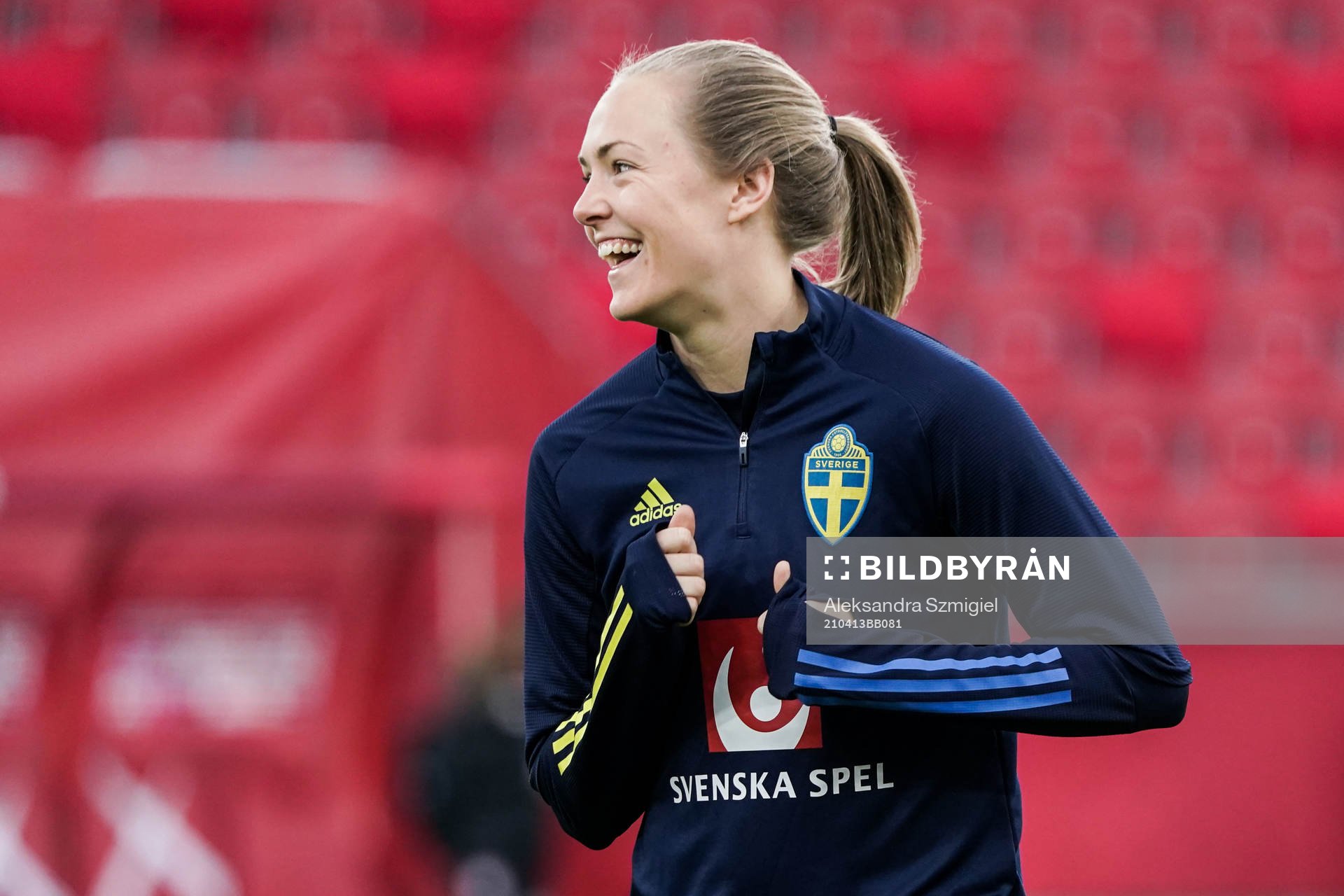 Magdalena Eriksson of Sweden prior to the women's
