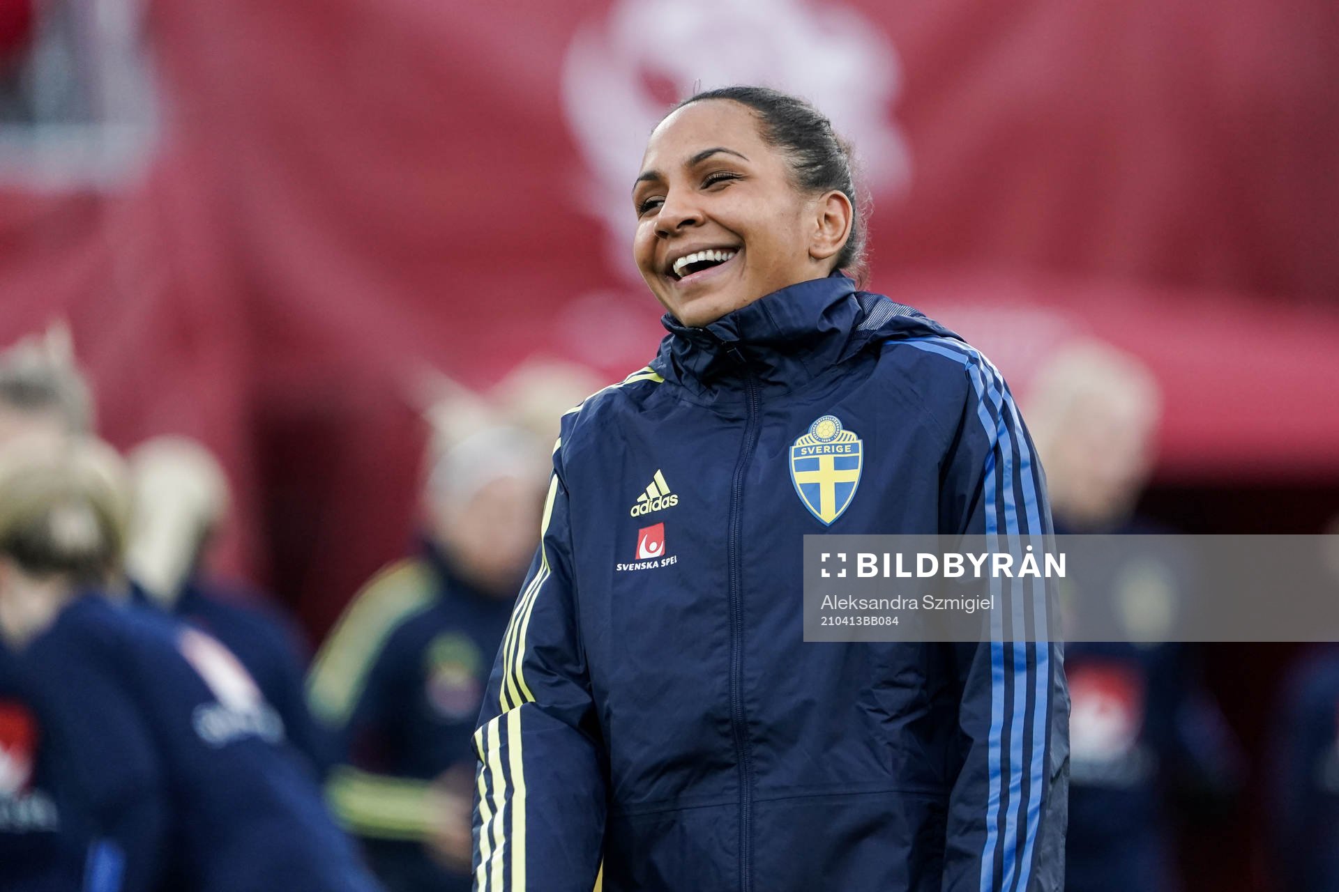 Madelen Janogy of Sweden prior to the women's international