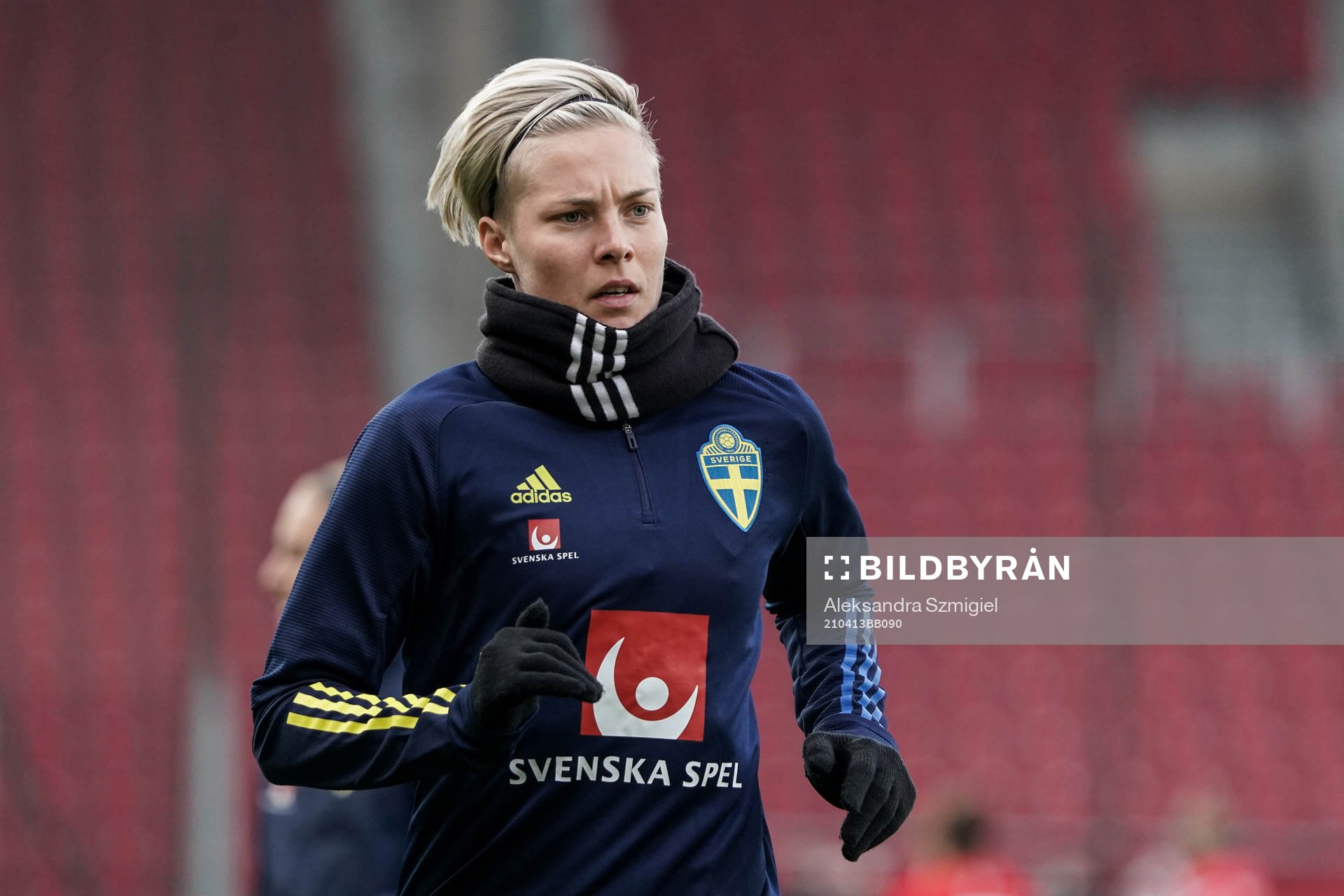 Lina Hurtig of Sweden prior to the women's international