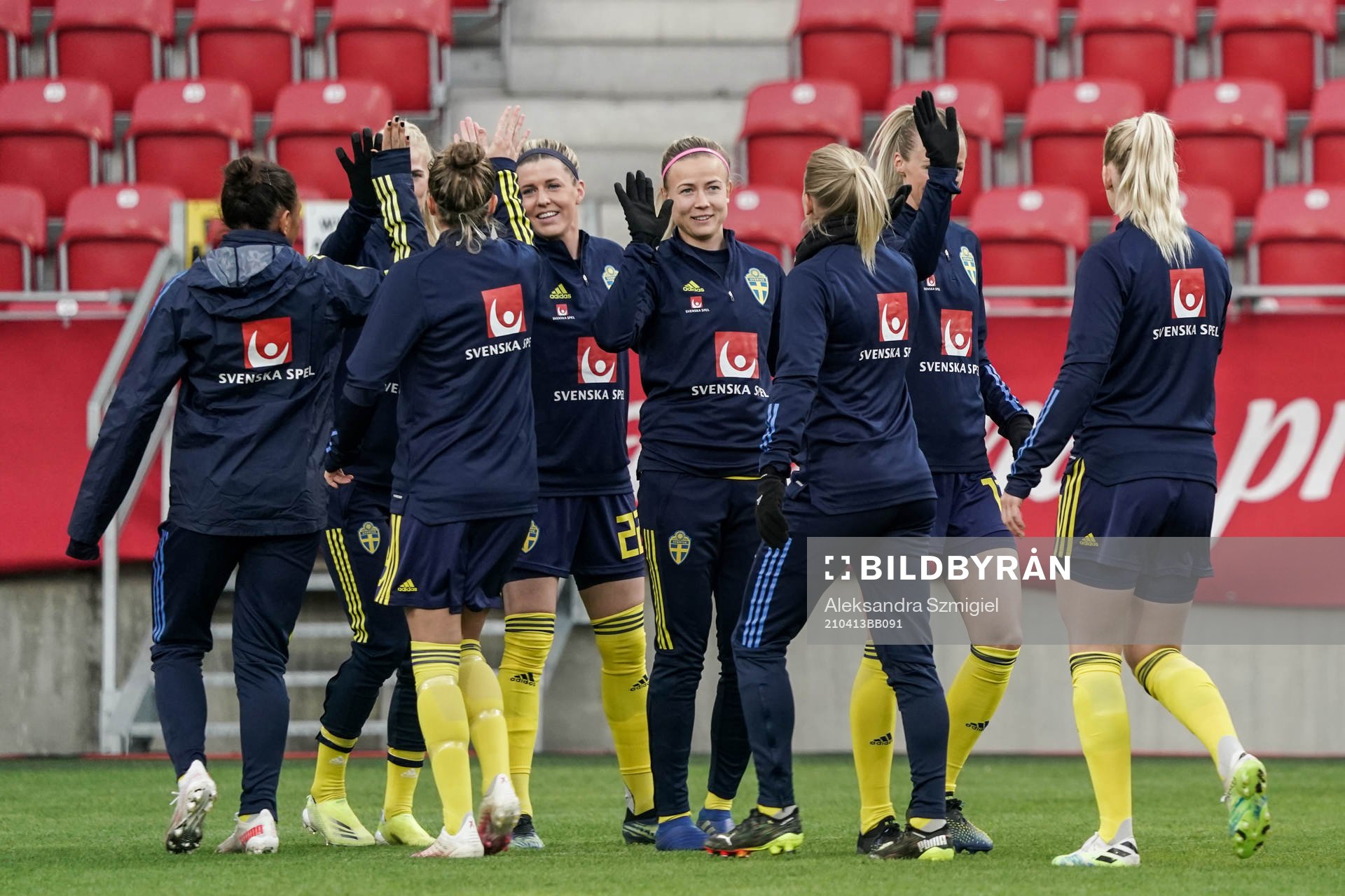 Olivia Scough of Sweden prior to the women's international
