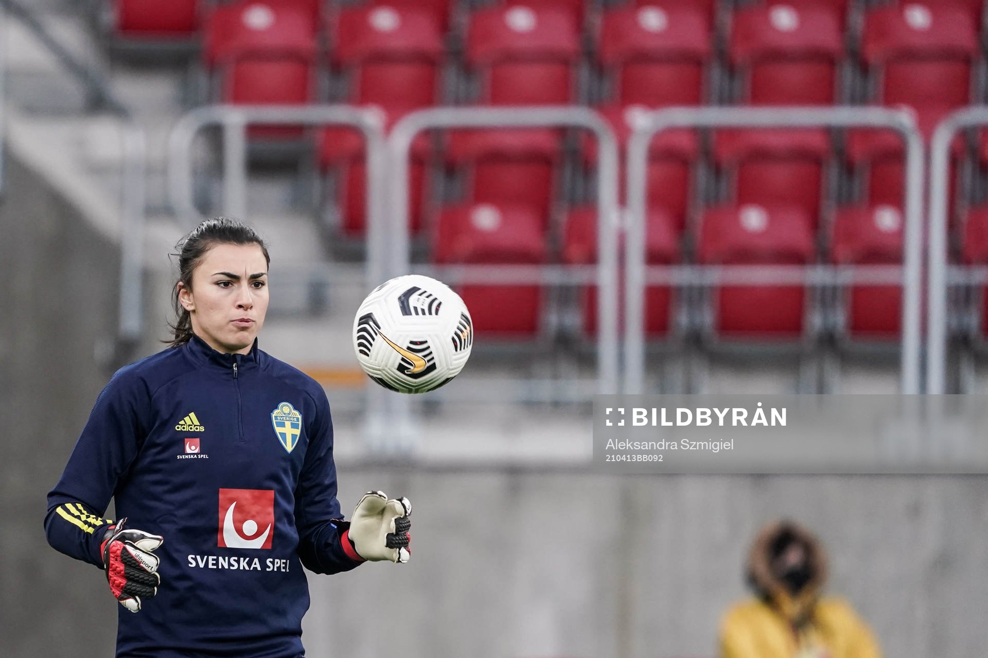 goalkeeper Zecira Musovic of Sweden prior to the women's