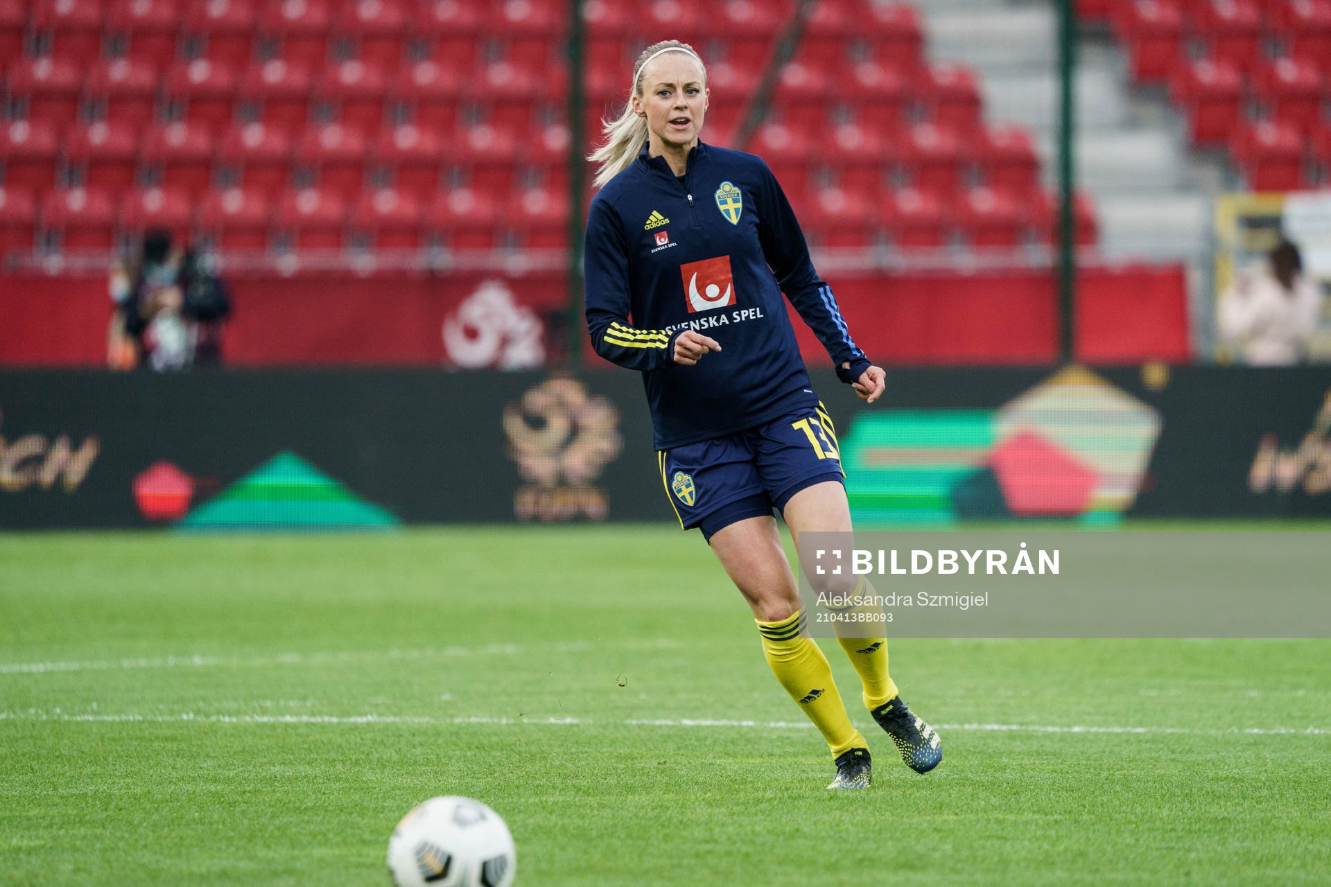 Amanda Ilestedt of Sweden prior to the women's