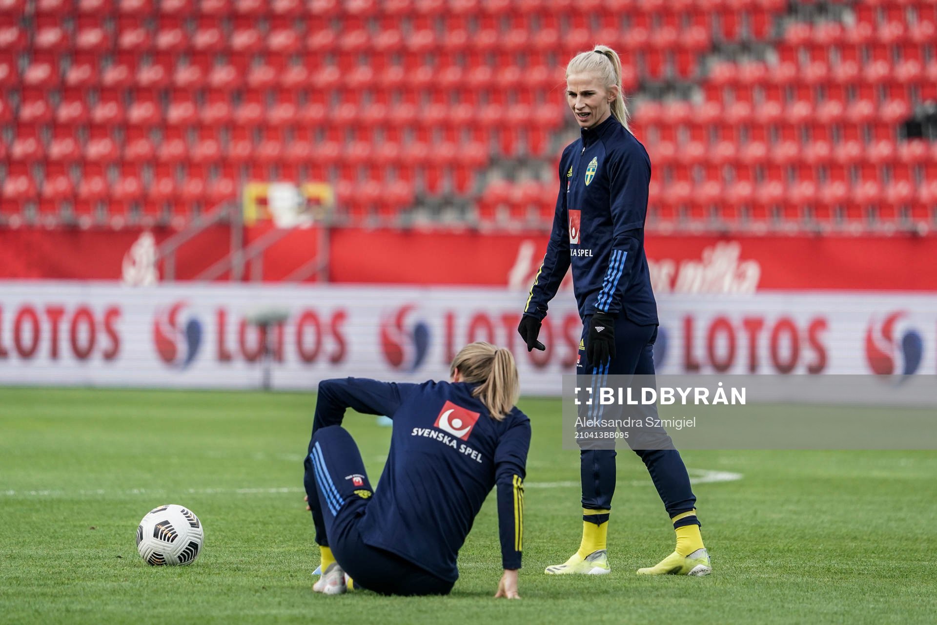 Sofia Jakobsson of Sweden prior to the women's