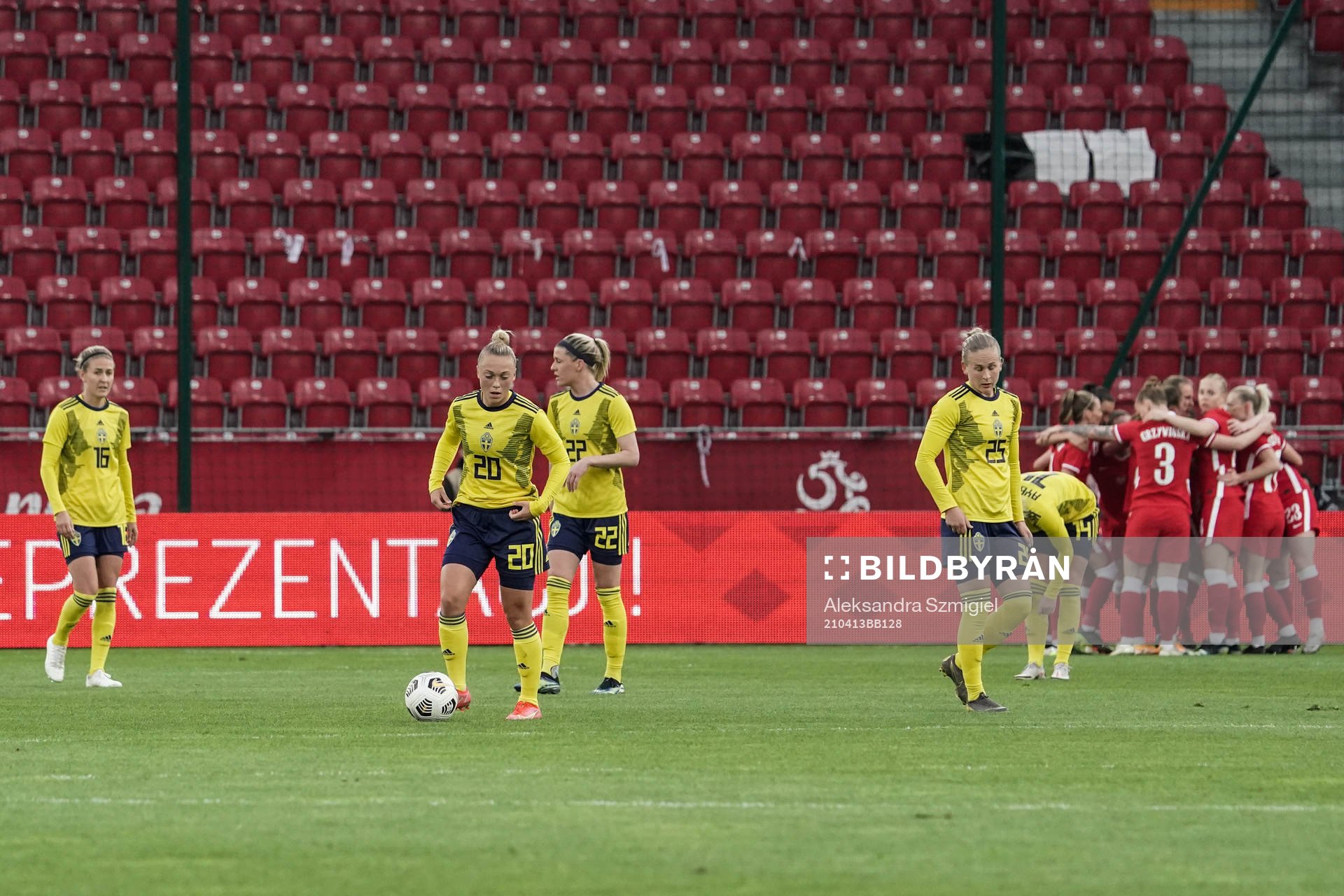 Emma Kullberg, Hanna Bennison and Olivia Scough of Sweden