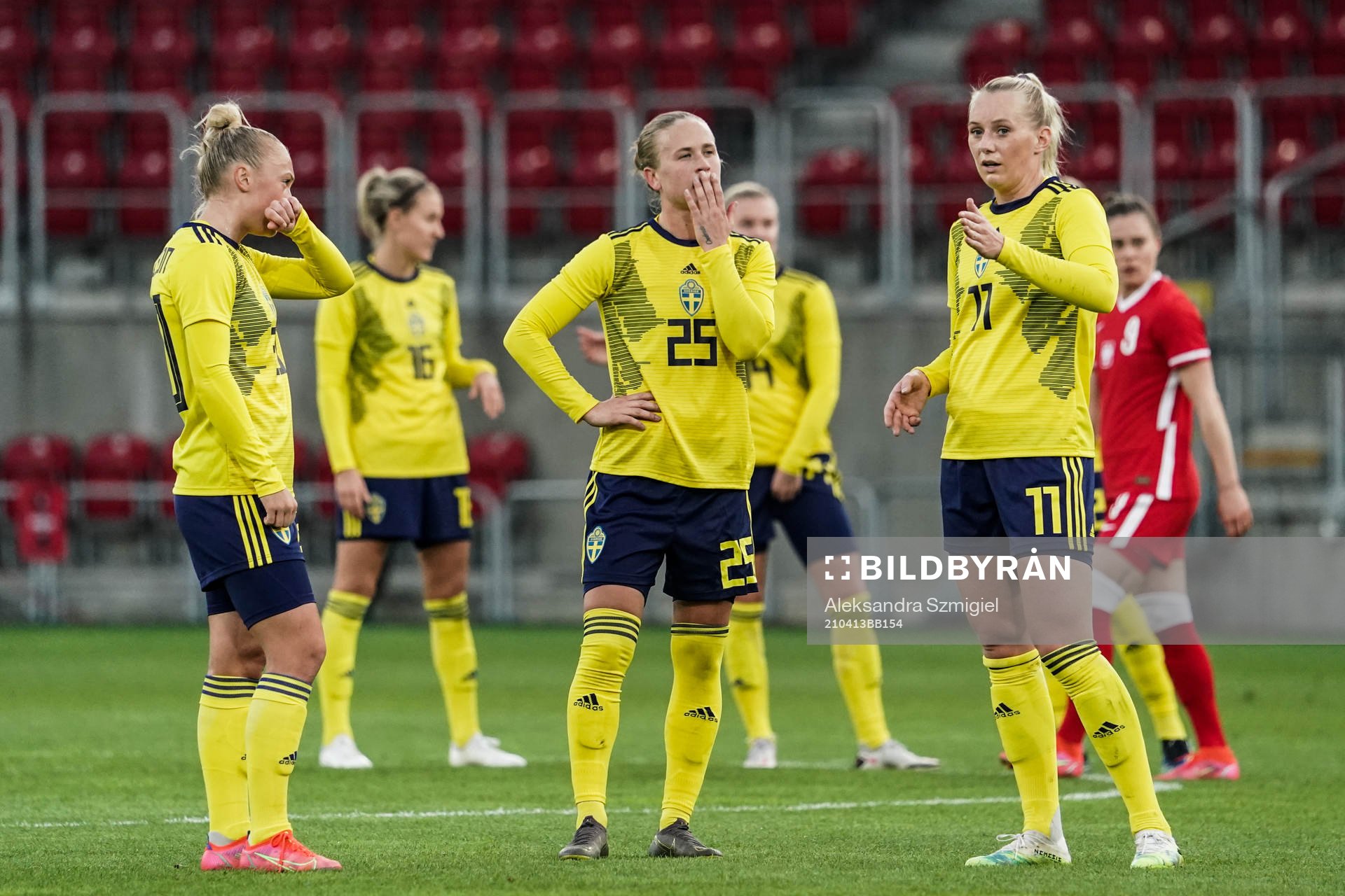 Hanna Bennison, Filippa Curmark and Stina Blackstenius of