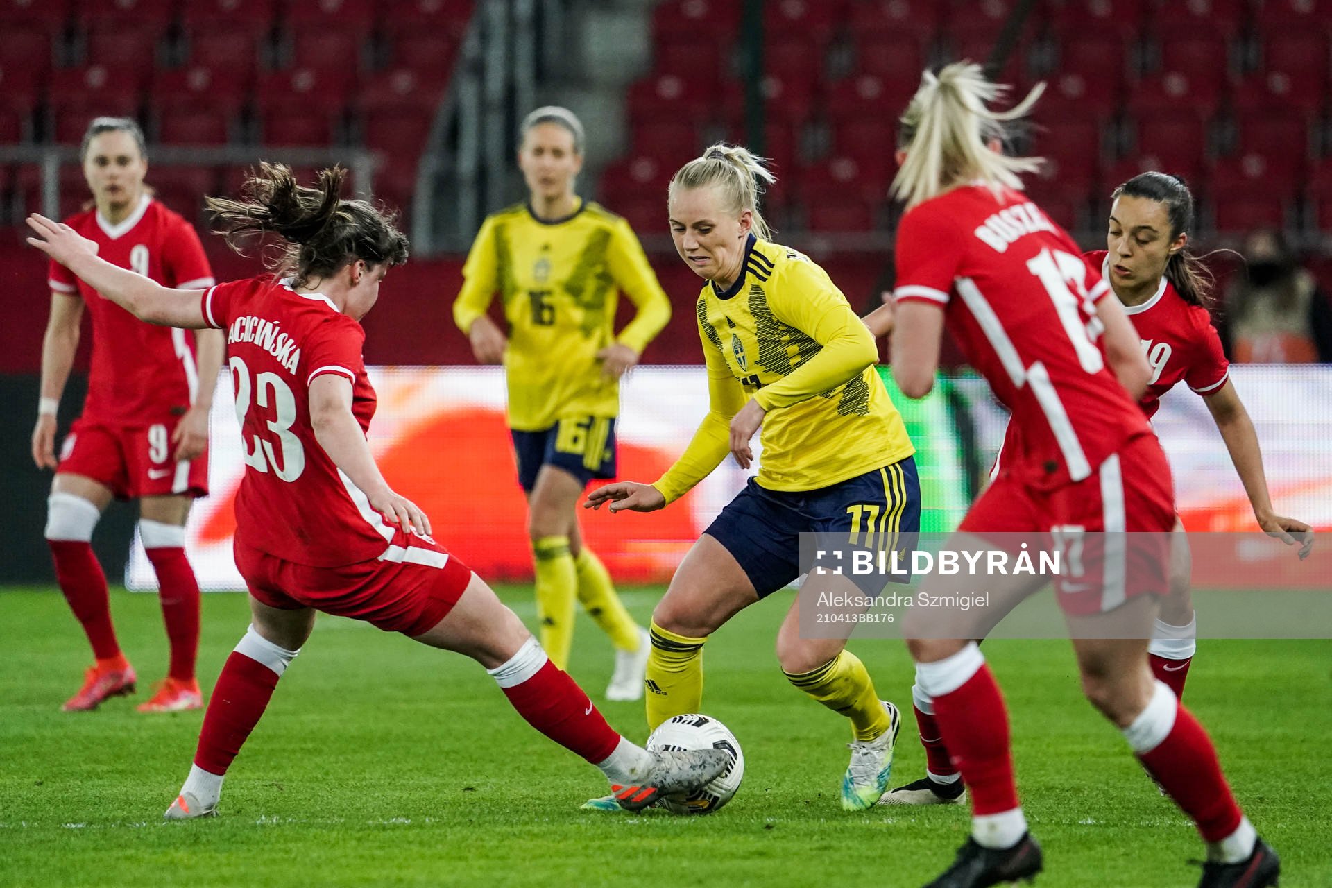 Adrianna Achcińska of Poland and Stina Blackstenius of