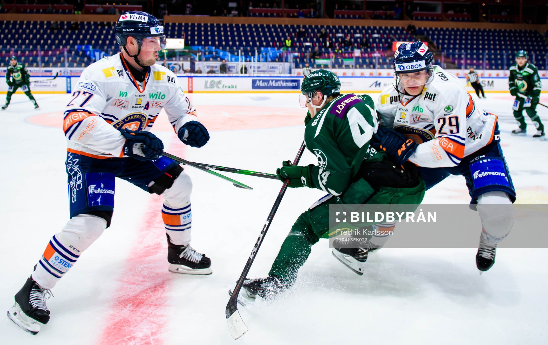 Växjös Martin Lundberg, Färjestads Jacob Peterson och