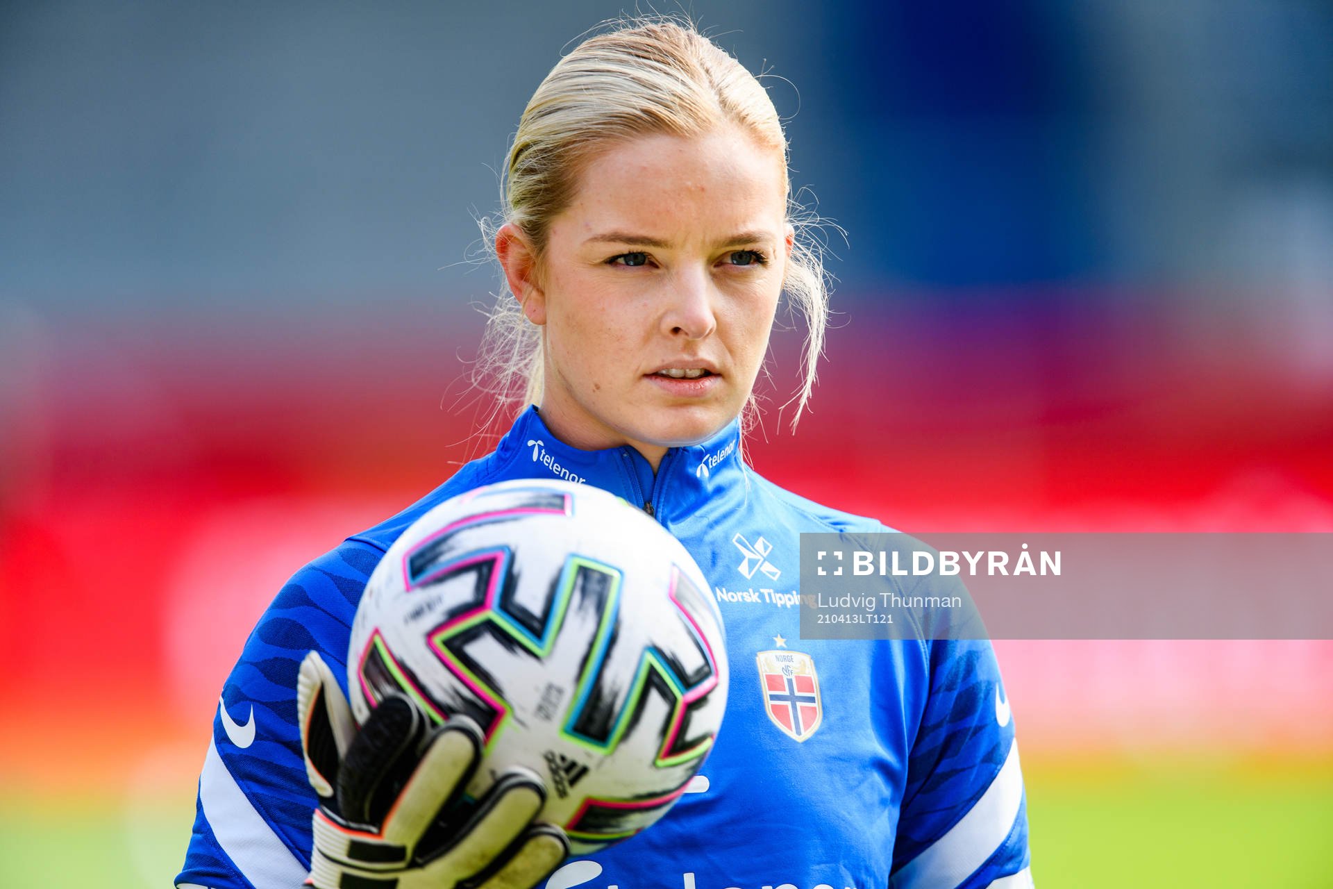 Goalkeeper Guro Pettersen of Norway