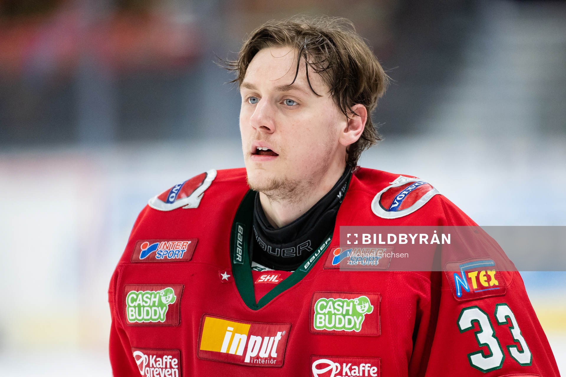 Frölundas målvakt Johan Mattsson deppar i period pausen