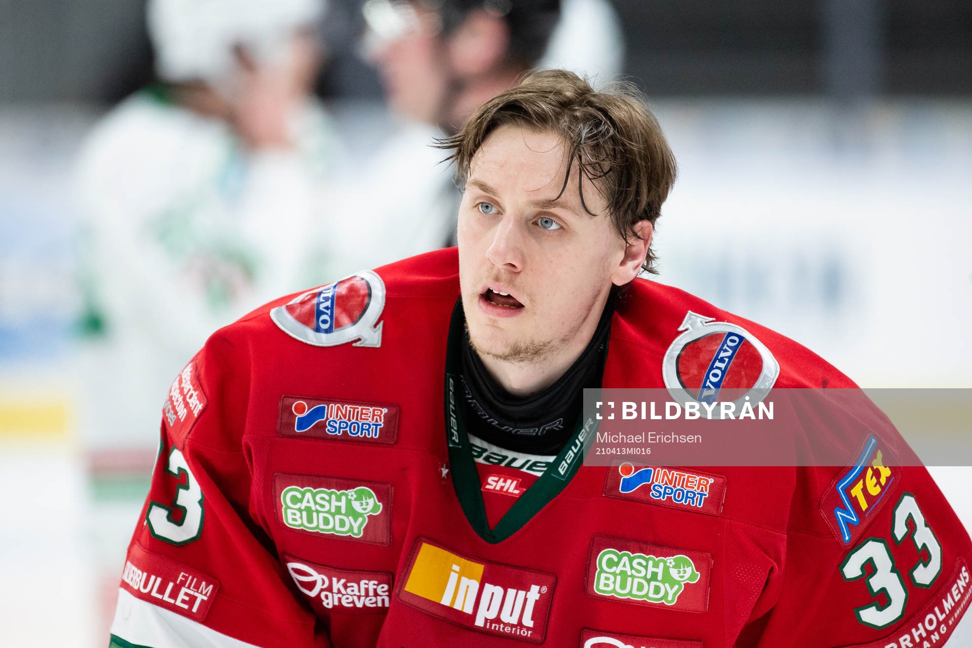 Frölundas målvakt Johan Mattsson deppar i period pausen