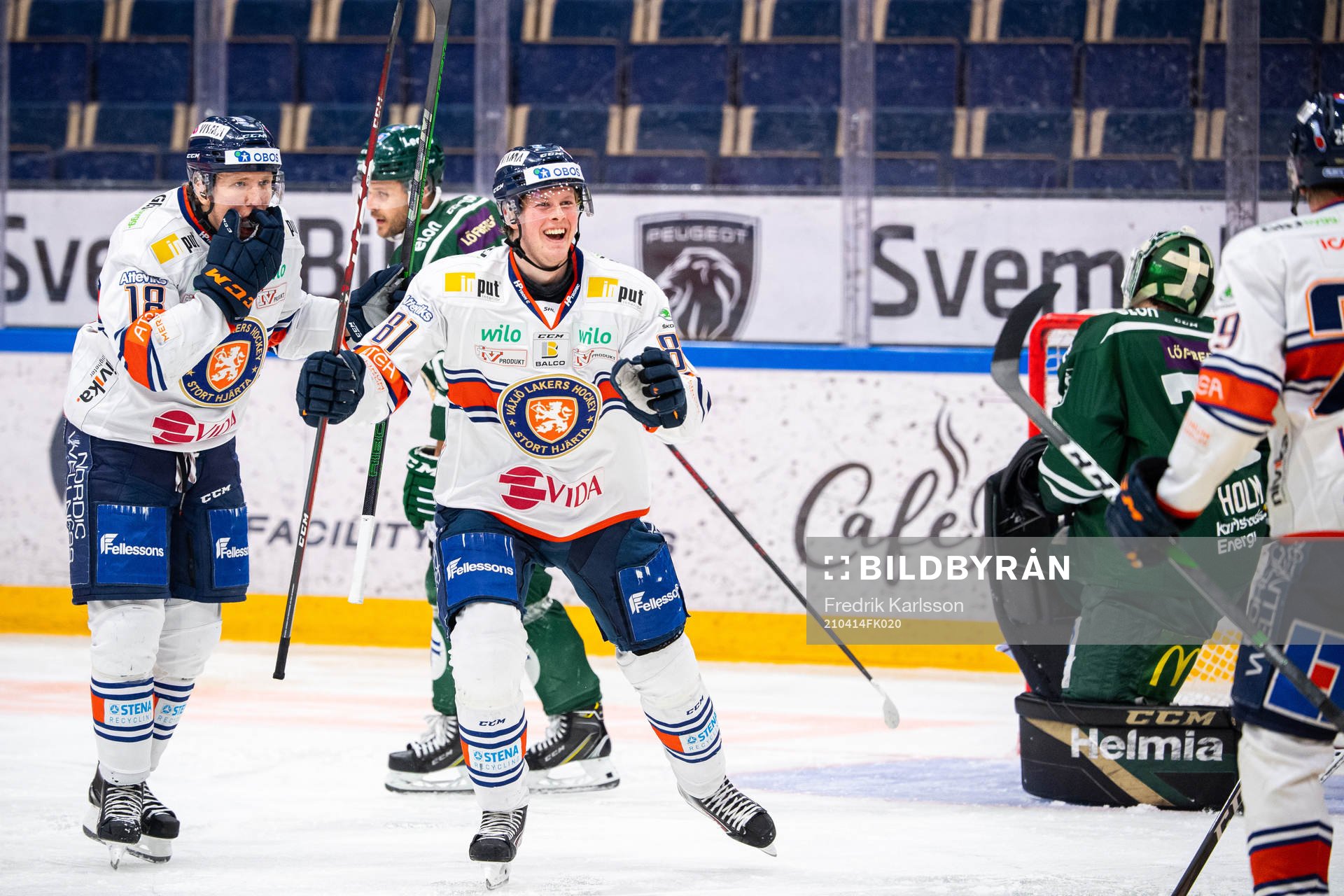 Växjös Fredrik Karlström jublar