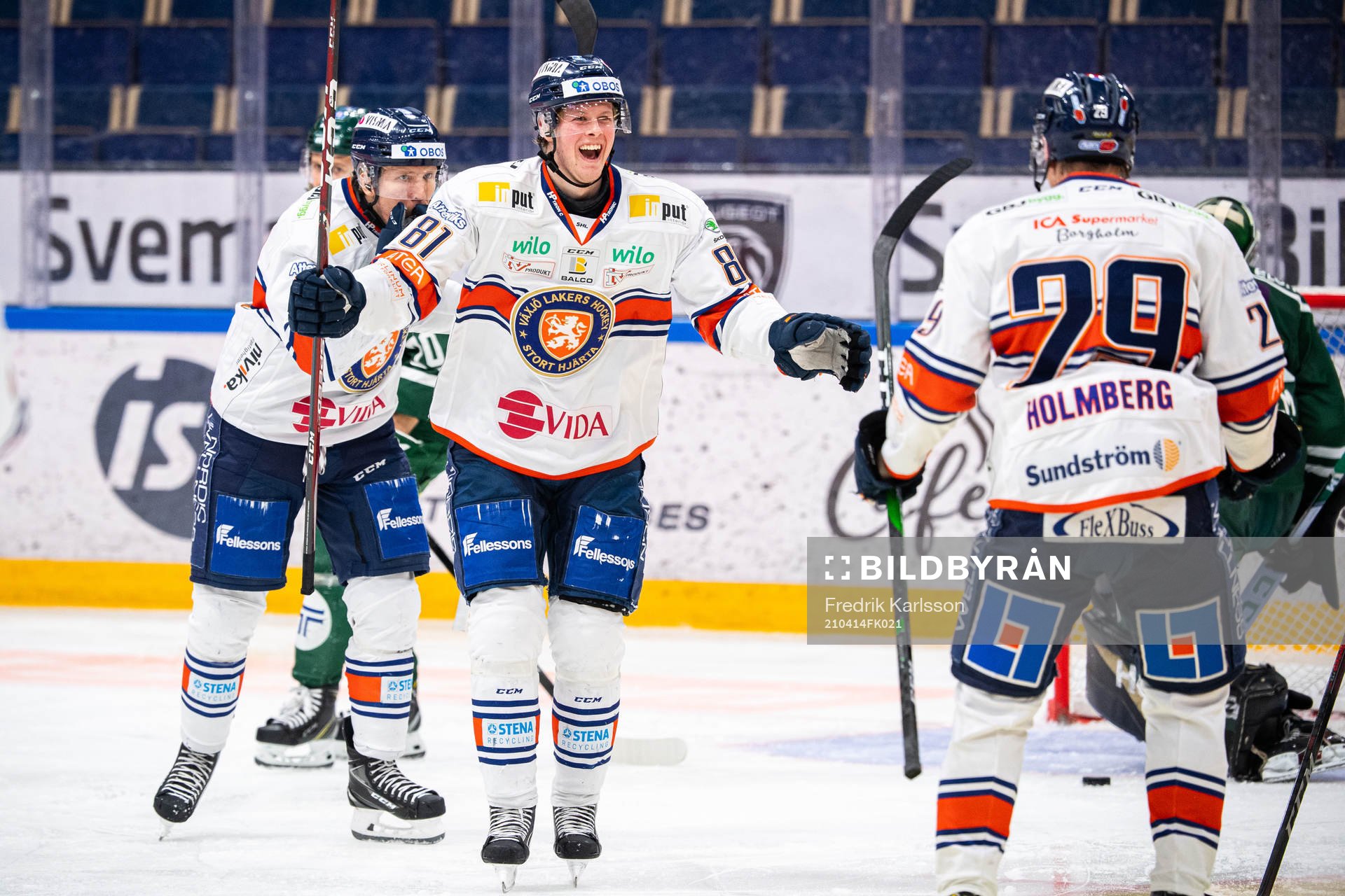 Växjös Fredrik Karlström jublar