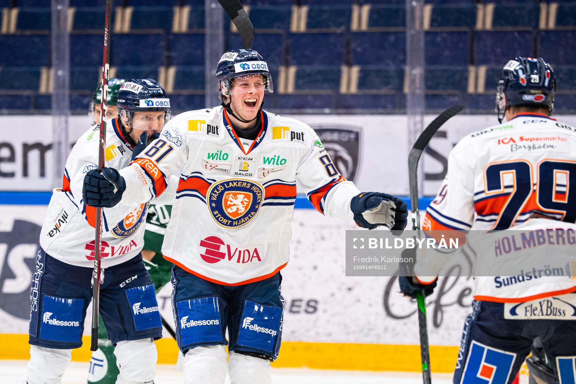 Växjös Fredrik Karlström jublar