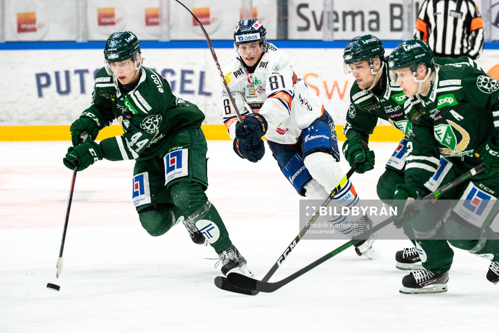 Färjestads Jacob Peterson och Växjös Fredrik Karlström