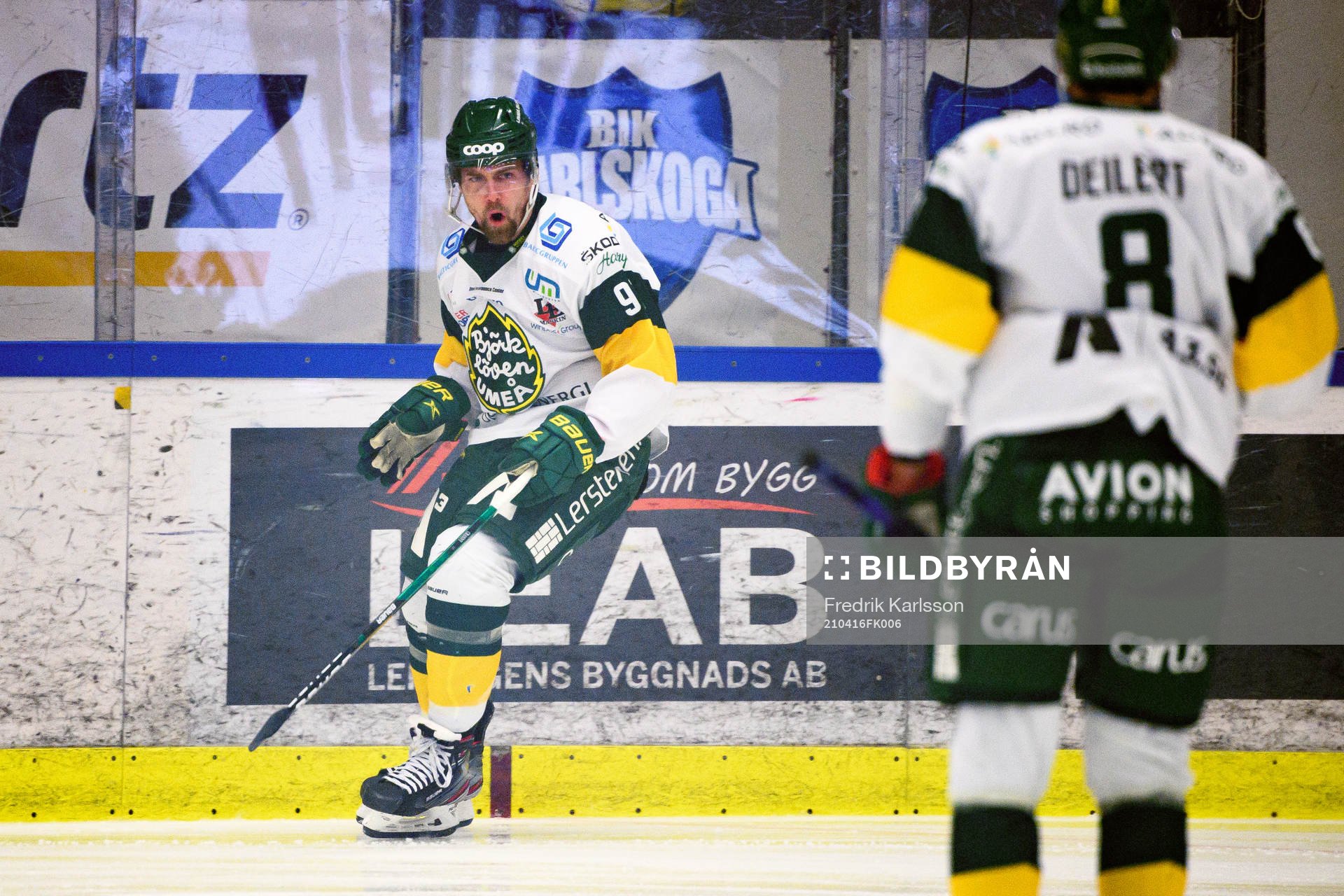 Björklövens Justin Crandall jublar