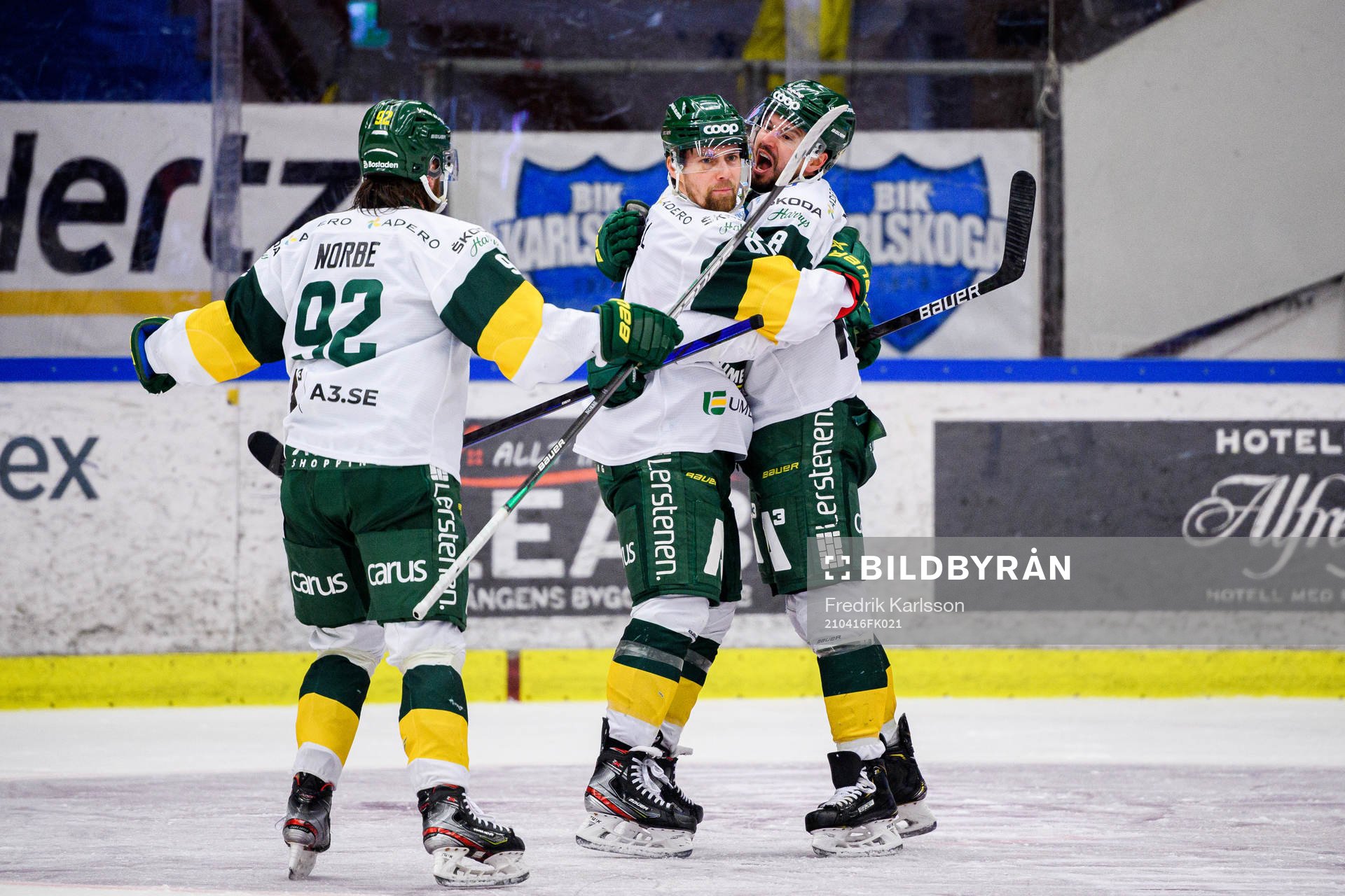 Björklövens Daniel Norbe , Alexander Deilert och Alex