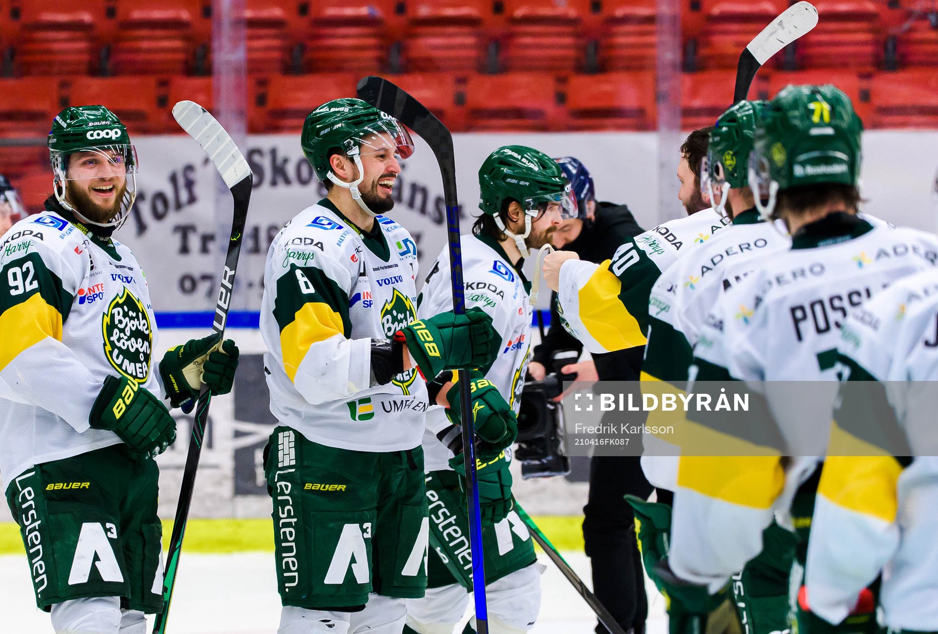 Björklövens Daniel Norbe och Alexander Deilert jublar