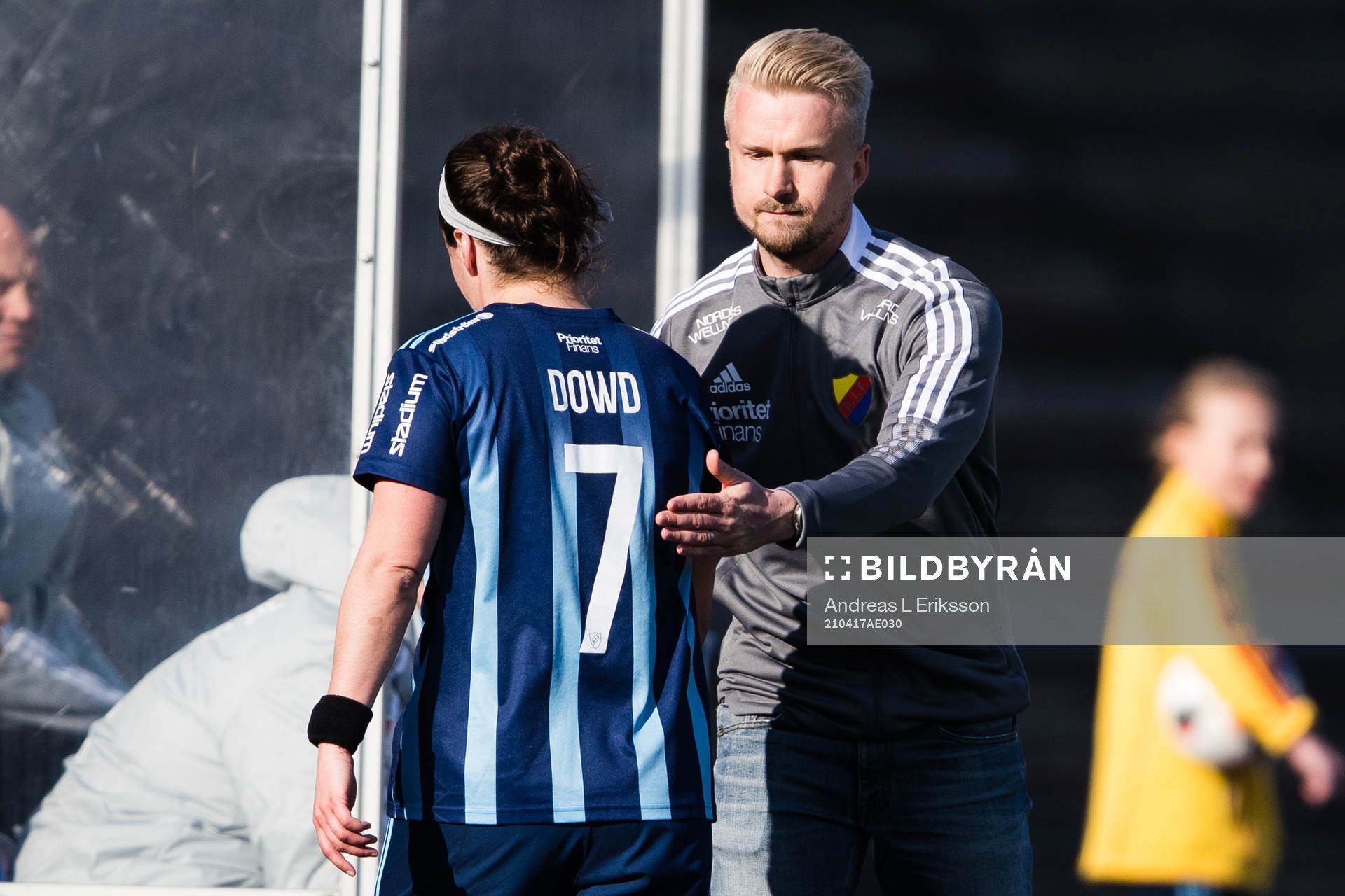 Djurgårdens Hayley Dowd och tränare Pierre Fondin