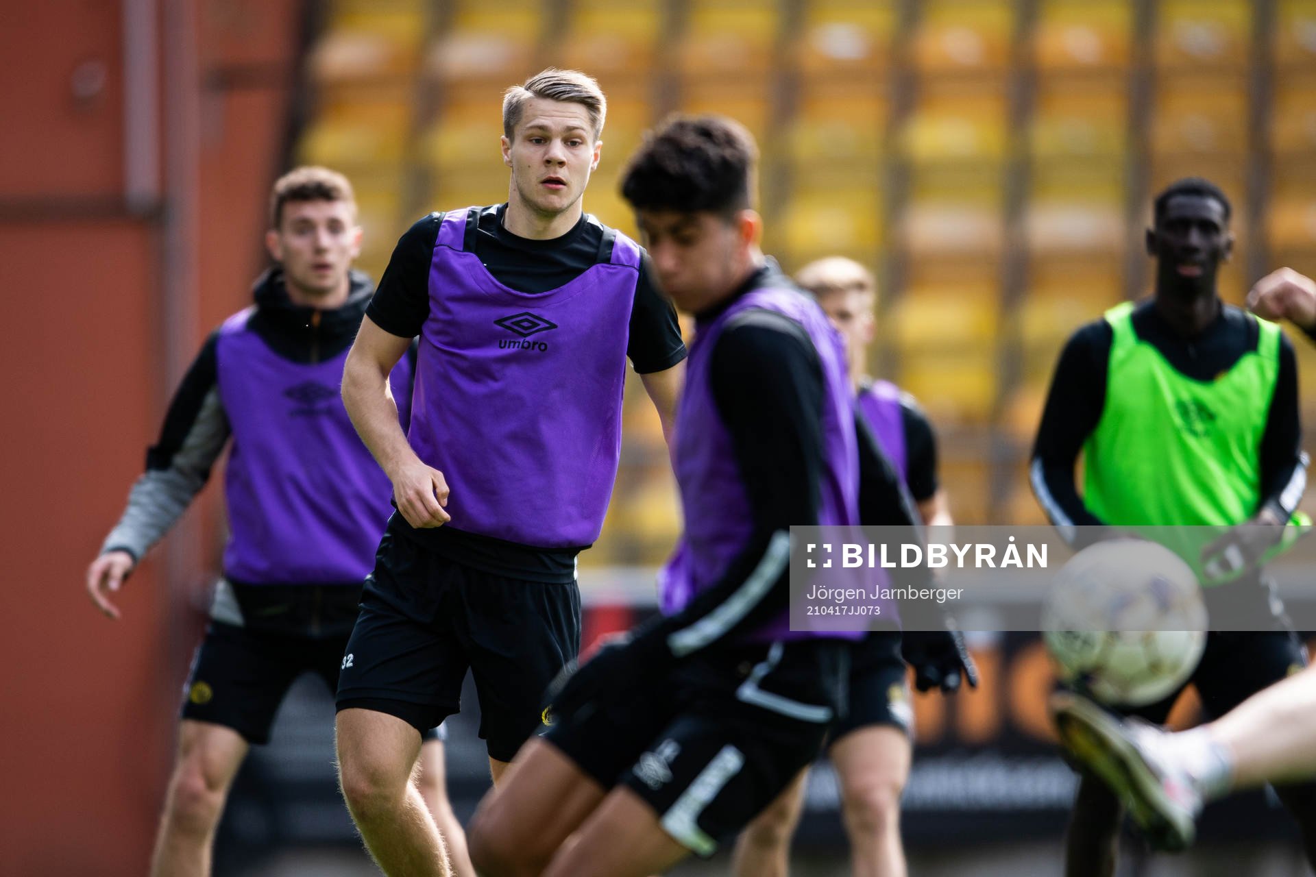 Gustav Broman under en träning med Elfsborg den 17 april 2021 i Borås. 
