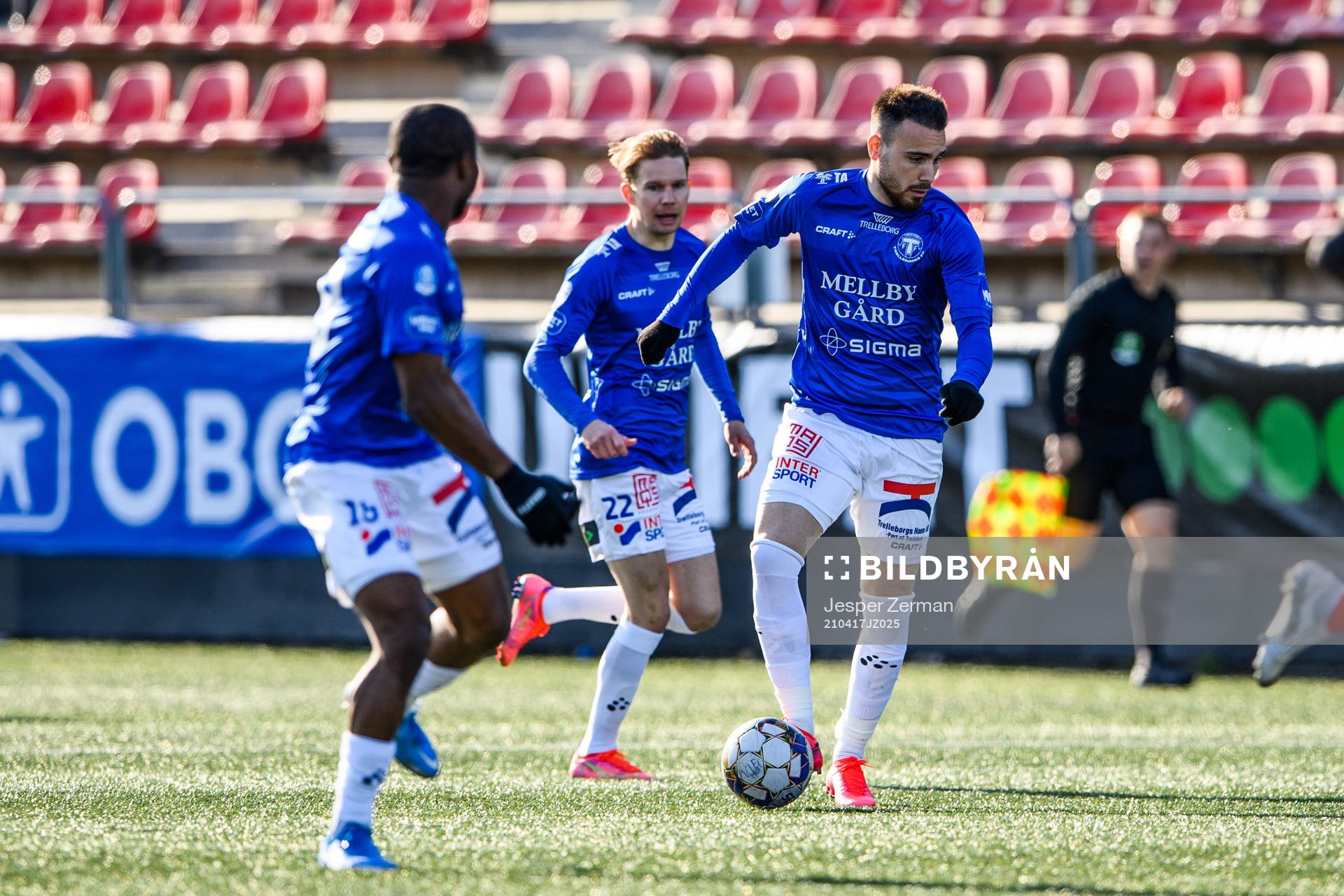 Trelleborgs Henry Offia, Johan Blomberg och Dzenis Kozica