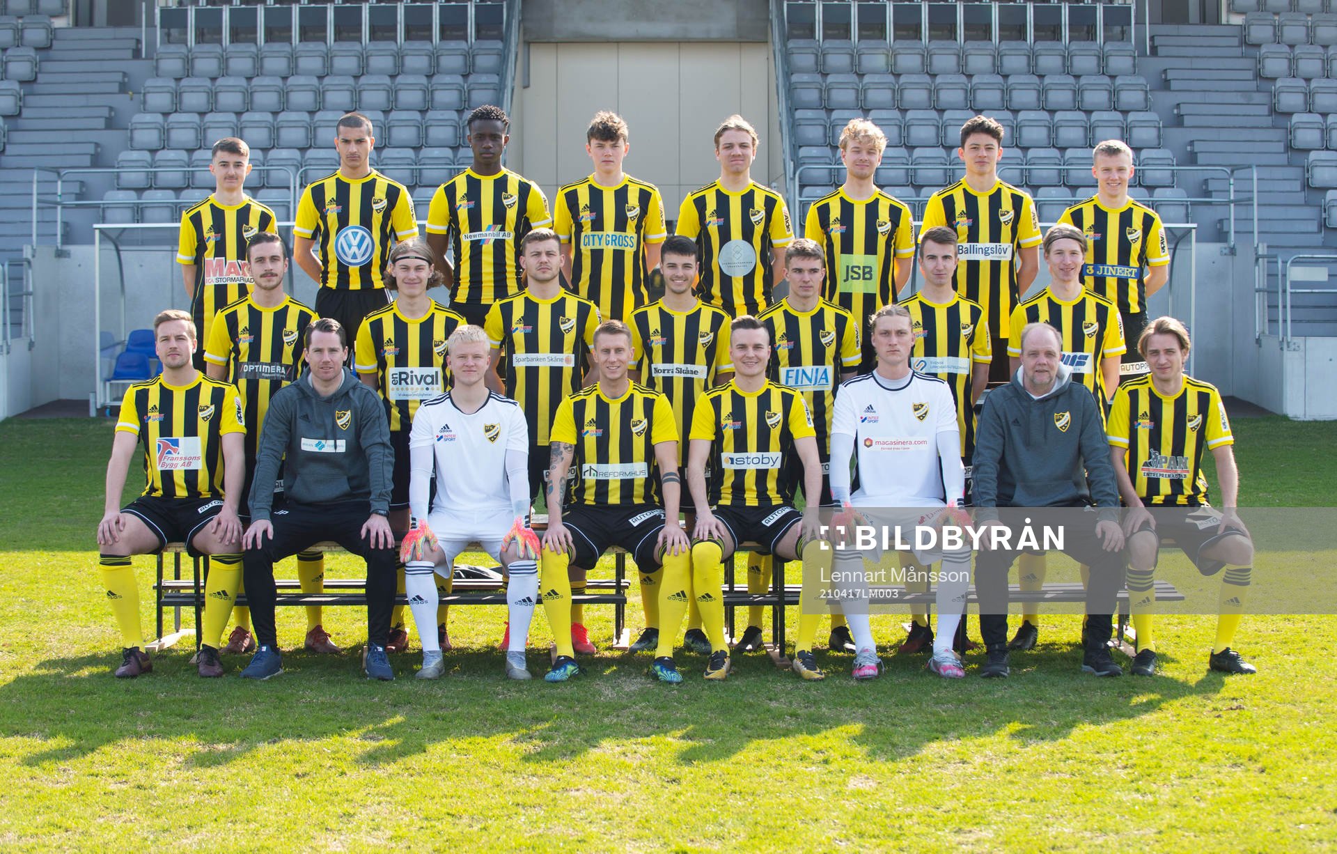 IFK Hässleholms A-trupp lagbild, i Hässleholm 17 april