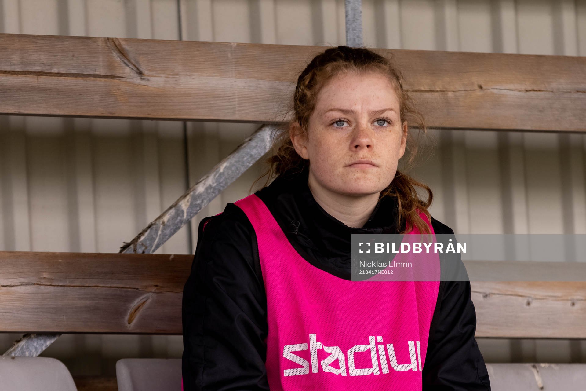 Jitex Sofia Reidy under fotbollsmatchen i Elitettan mellan Jitex och Sundsvall den 17 april 2021 i Mölndal. 