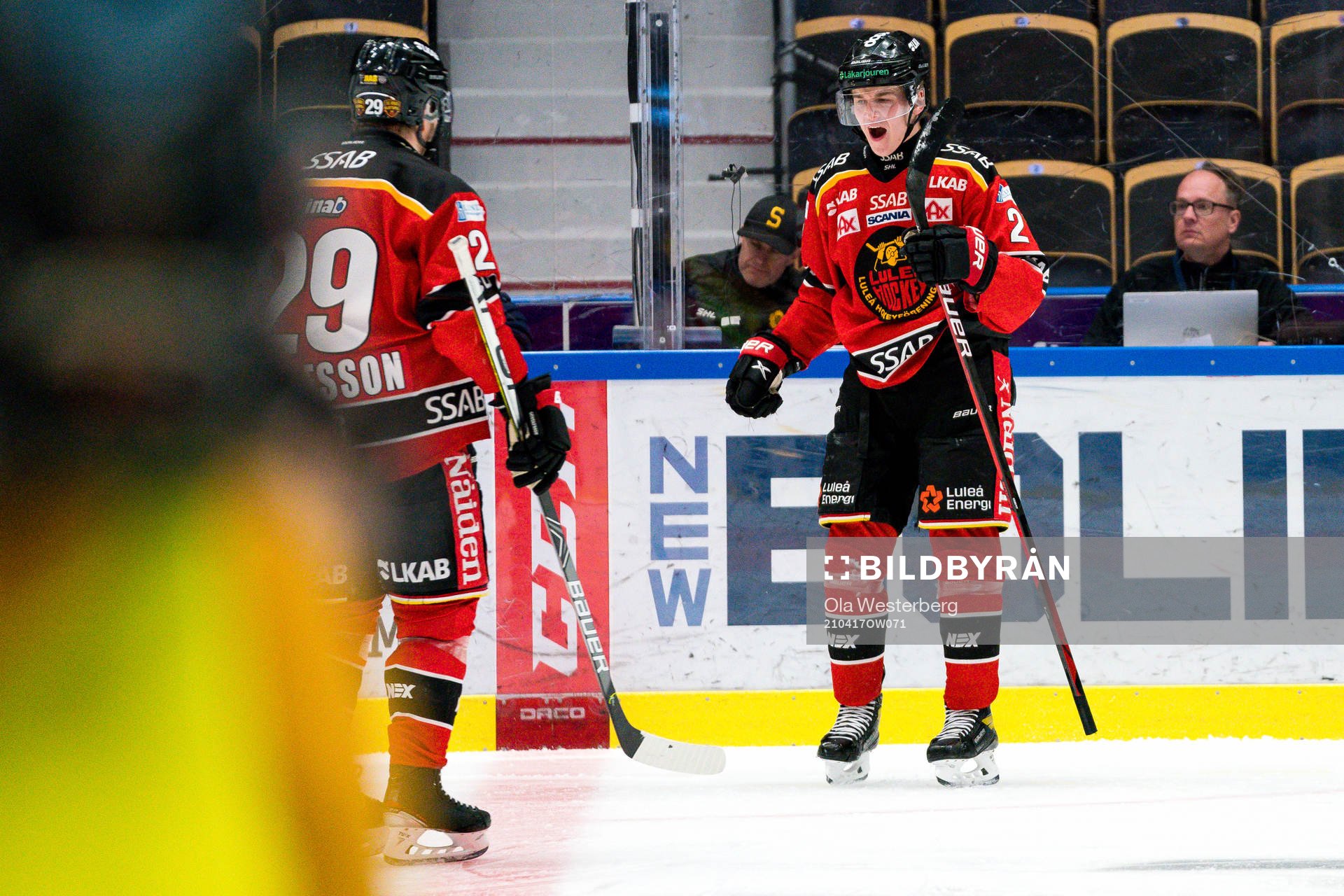 Luleås Nils Lundkvist jublar