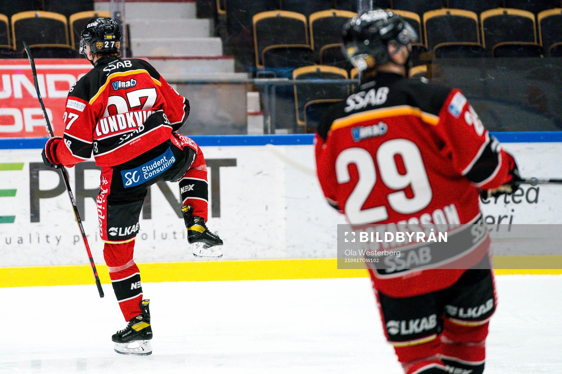 Luleås Nils Lundkvist jublar