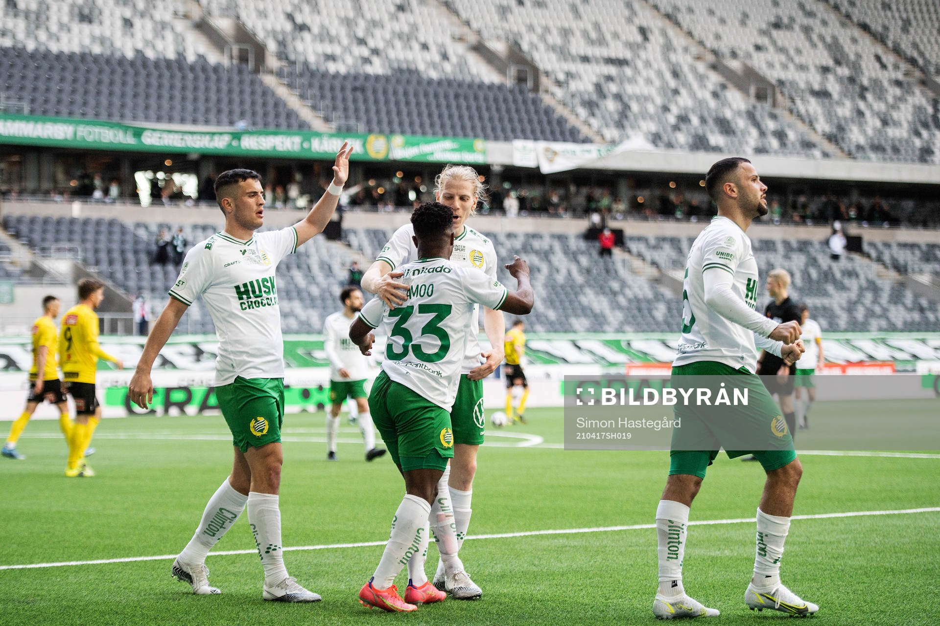 Hammarbys Astrit Selmani, Akinkunmi Amoo, Gustav Ludwigson