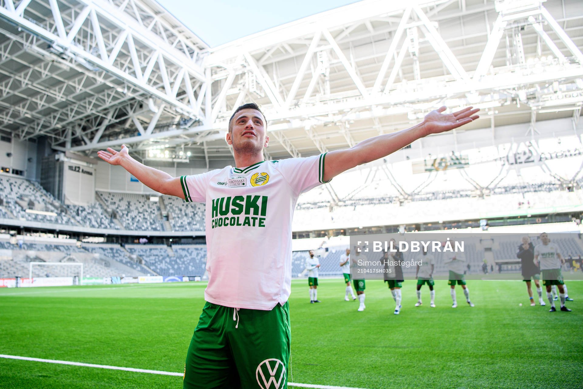 Hammarbys Astrit Selmani jublar