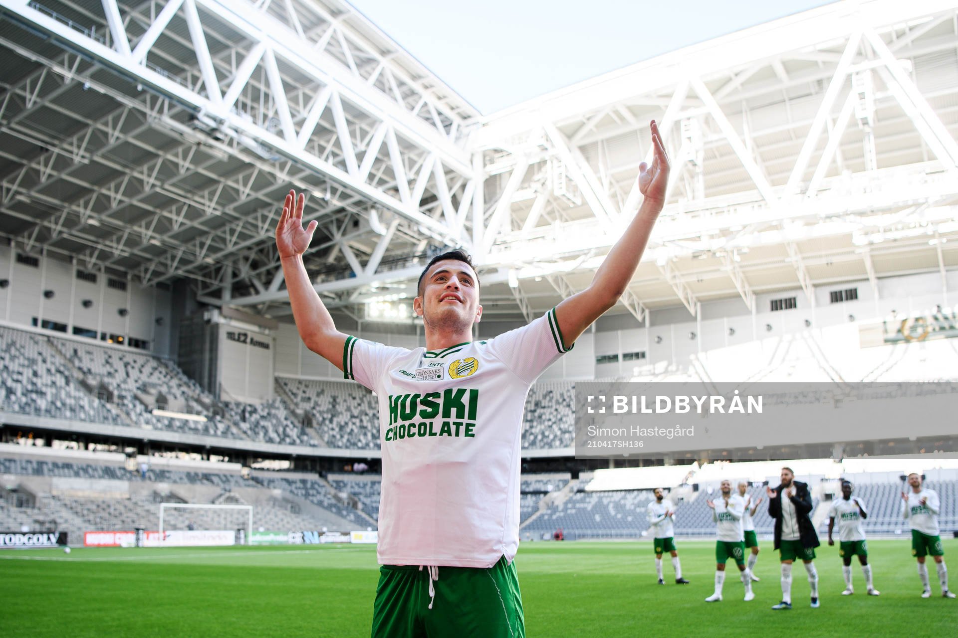 Hammarbys Astrit Selmani jublar